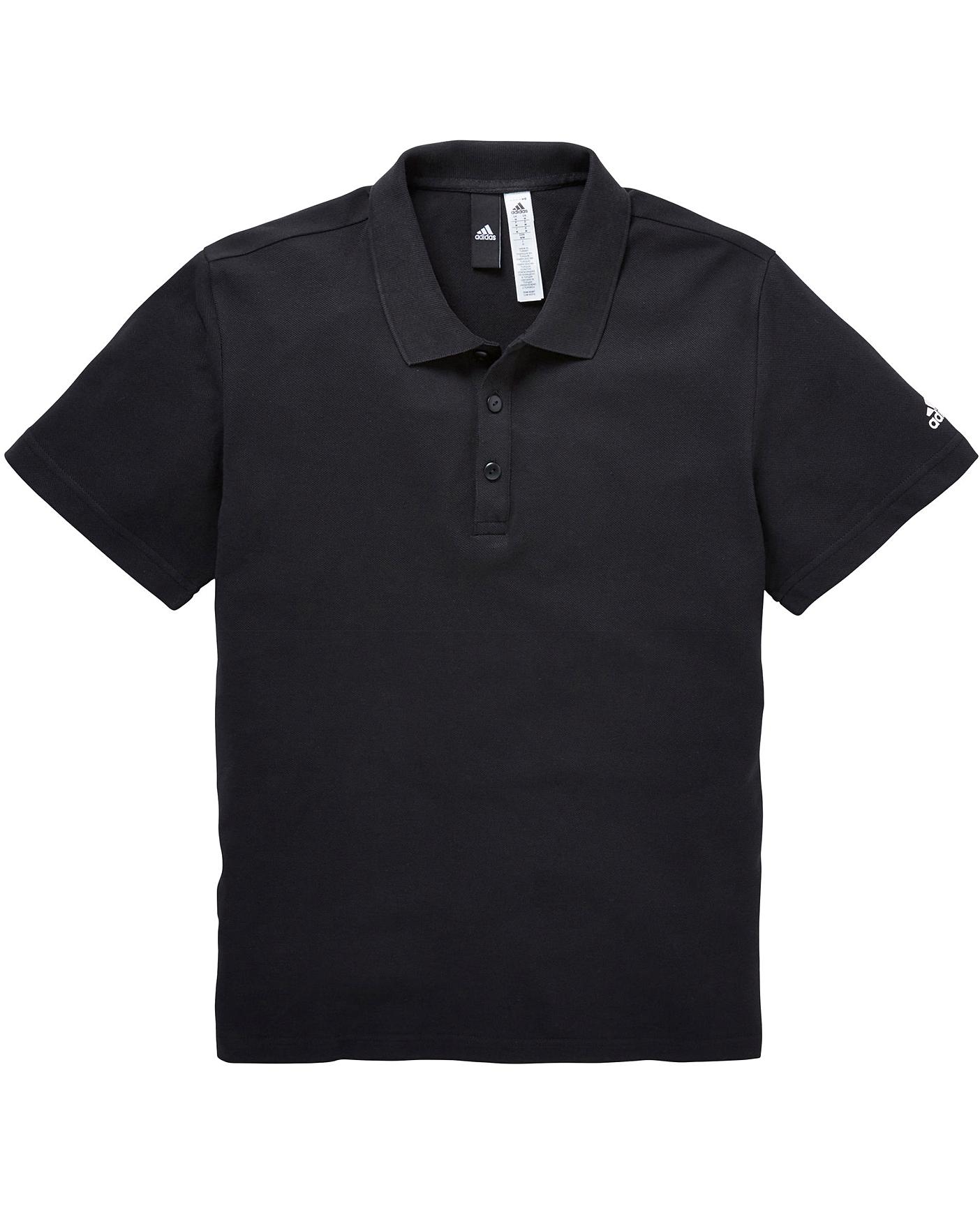 adidas black polo