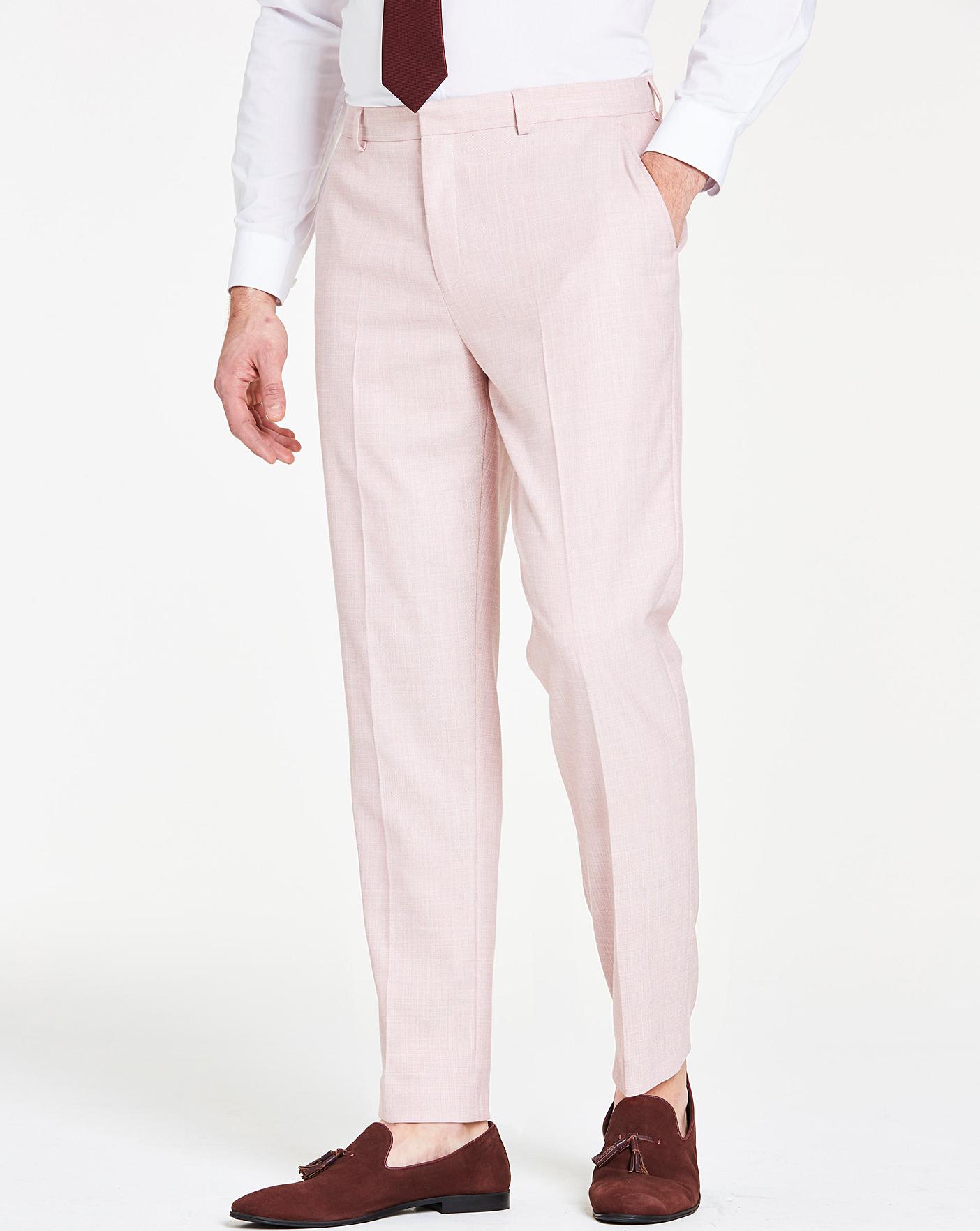 pink suit trousers