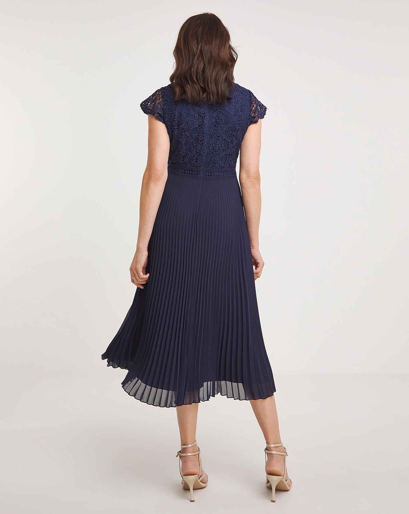 Joanna Hope Lace Top Pleated Skirt Dress | Ambrose Wilson