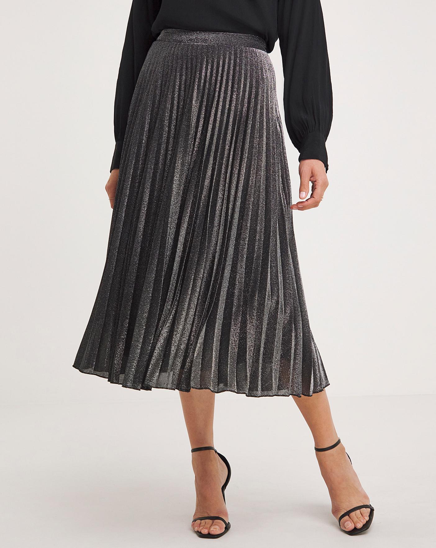 Joanna Hope Pleated Glitter Skirt | J D Williams