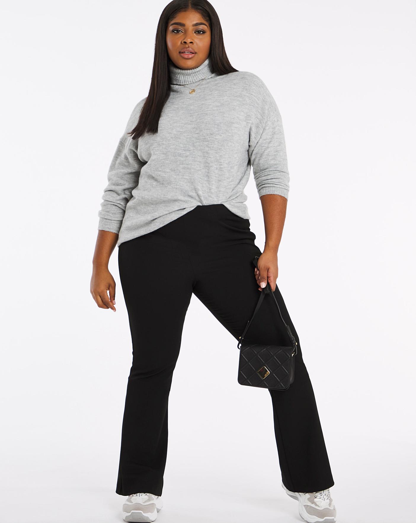 Black Flared Trousers | Simply Be
