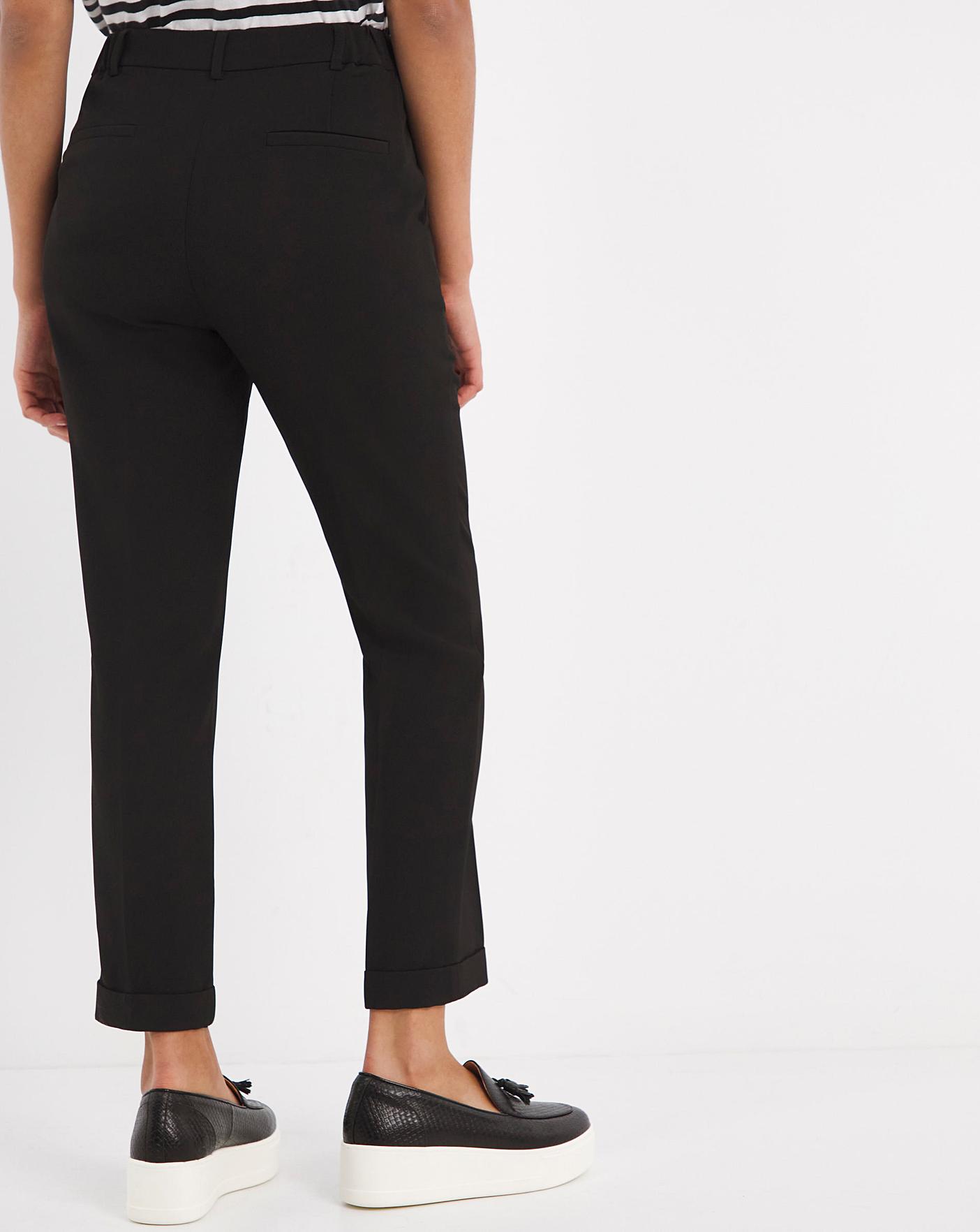 Black Tailored Tapered Trousers | Oxendales