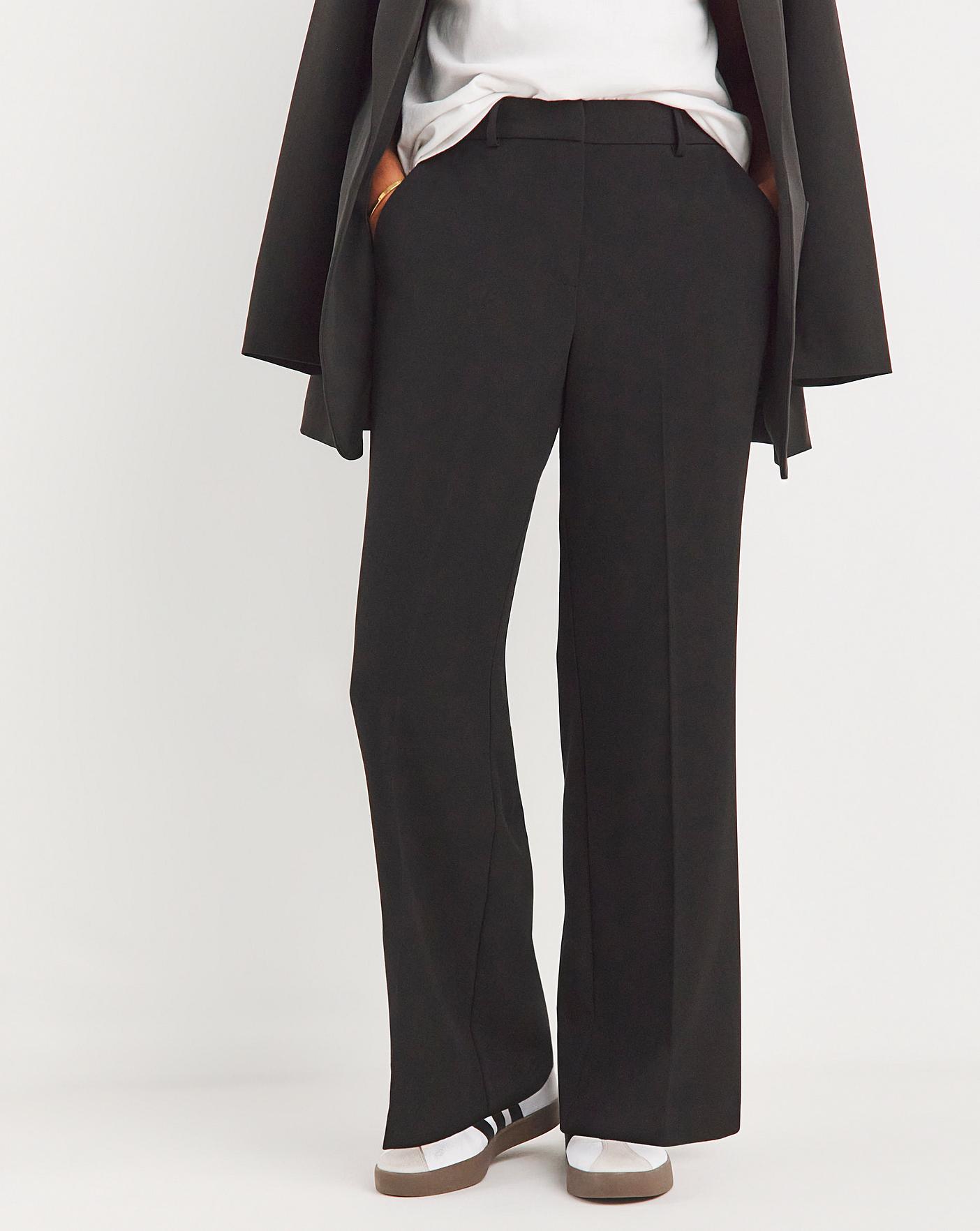 Black Tailored Wide Leg Trousers