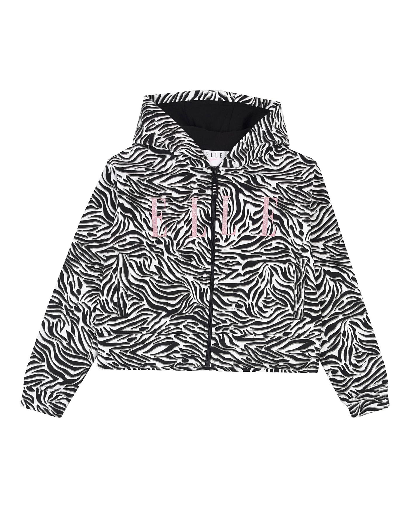 zebra print hoodie