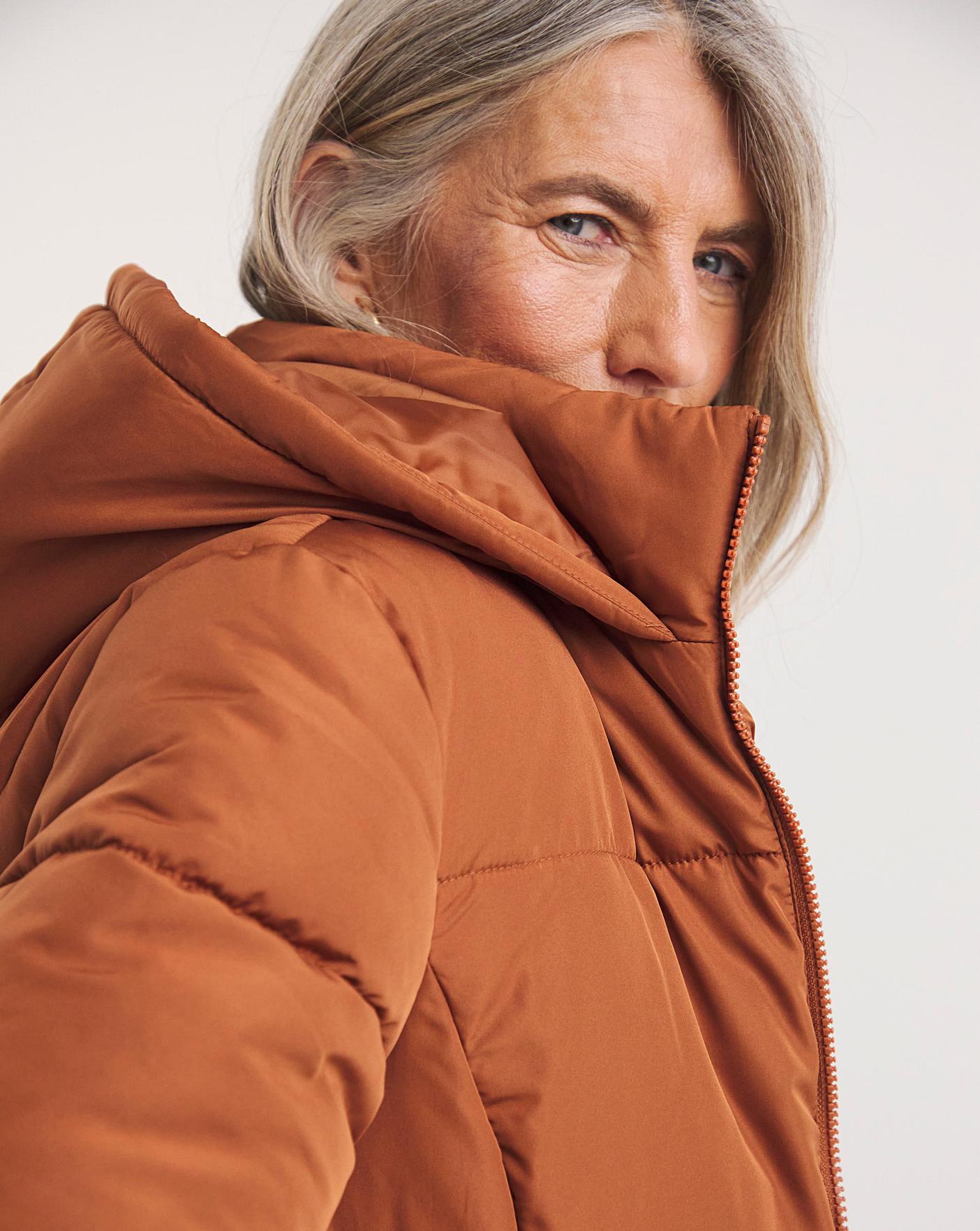 Orange OPP Padded Coat | Fashion World