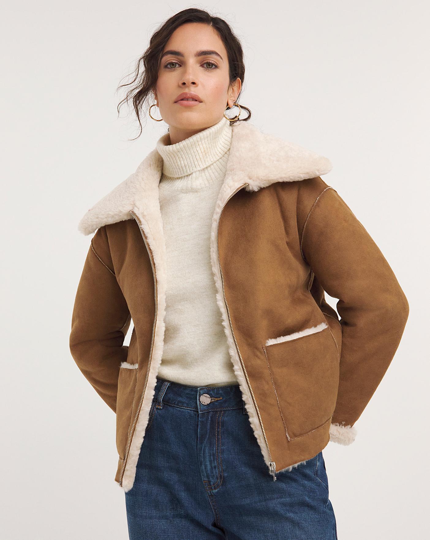 Aviator faux shearling coat best sale