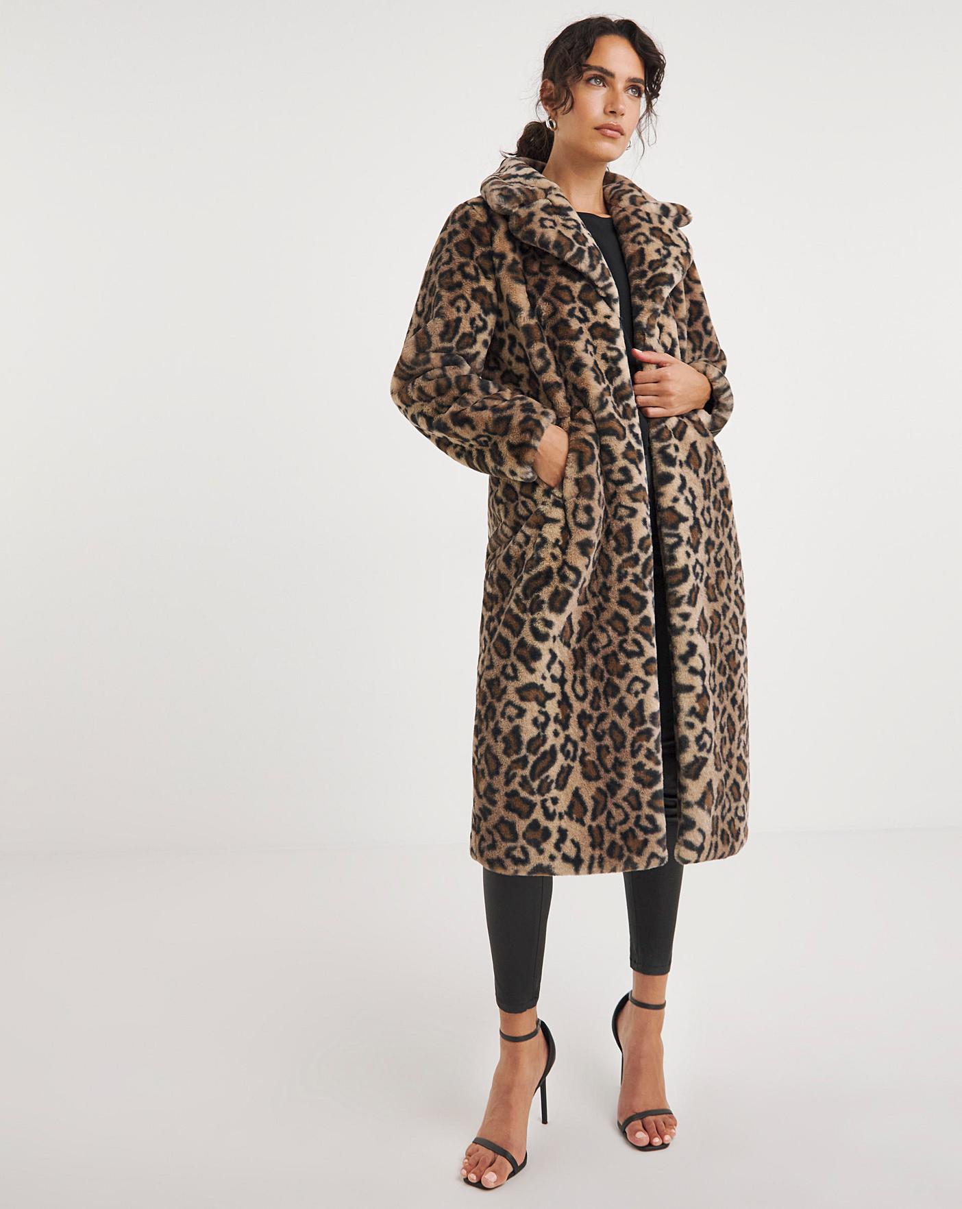 Leopard Faux Fur Coat | J D Williams