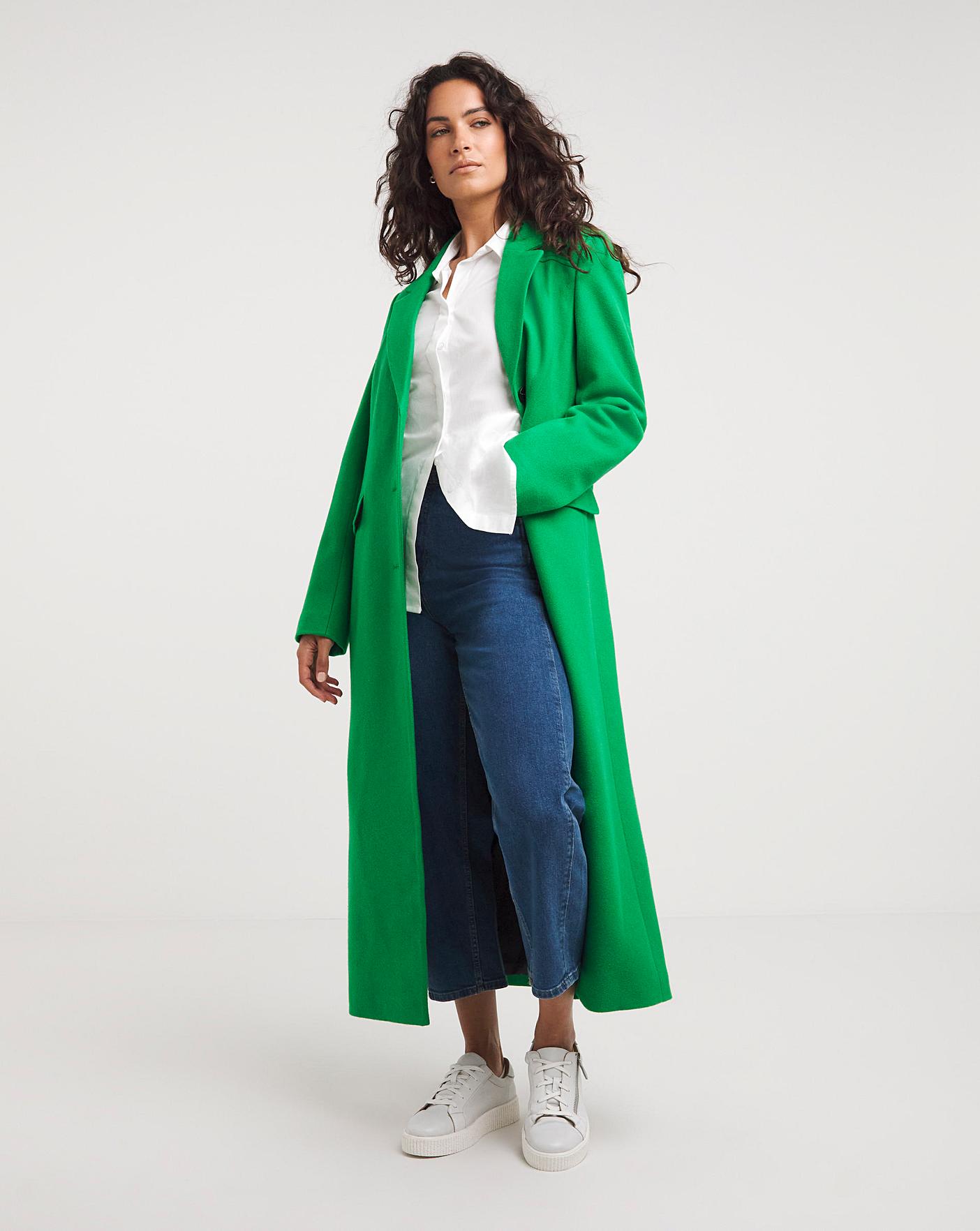 Bright clearance green coat