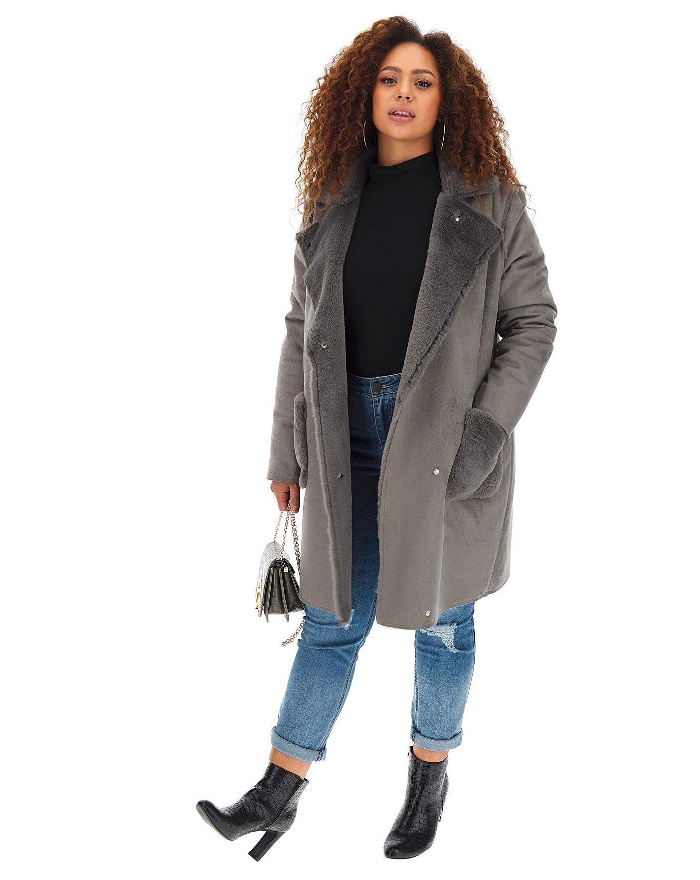 grey longline coat