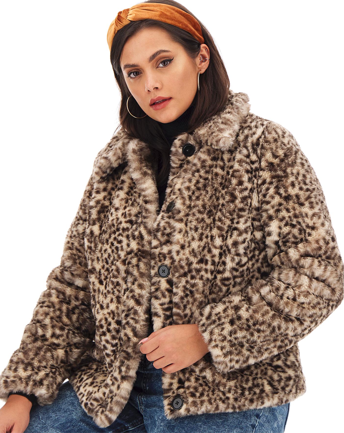 short leopard jacket