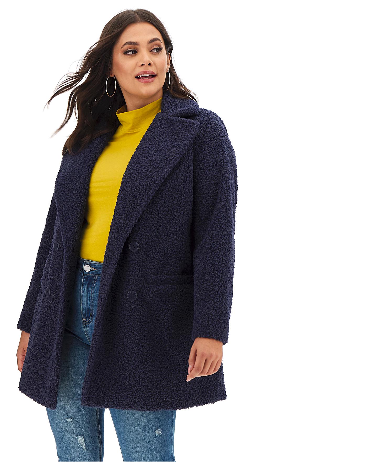 Teddy coat navy Clearance