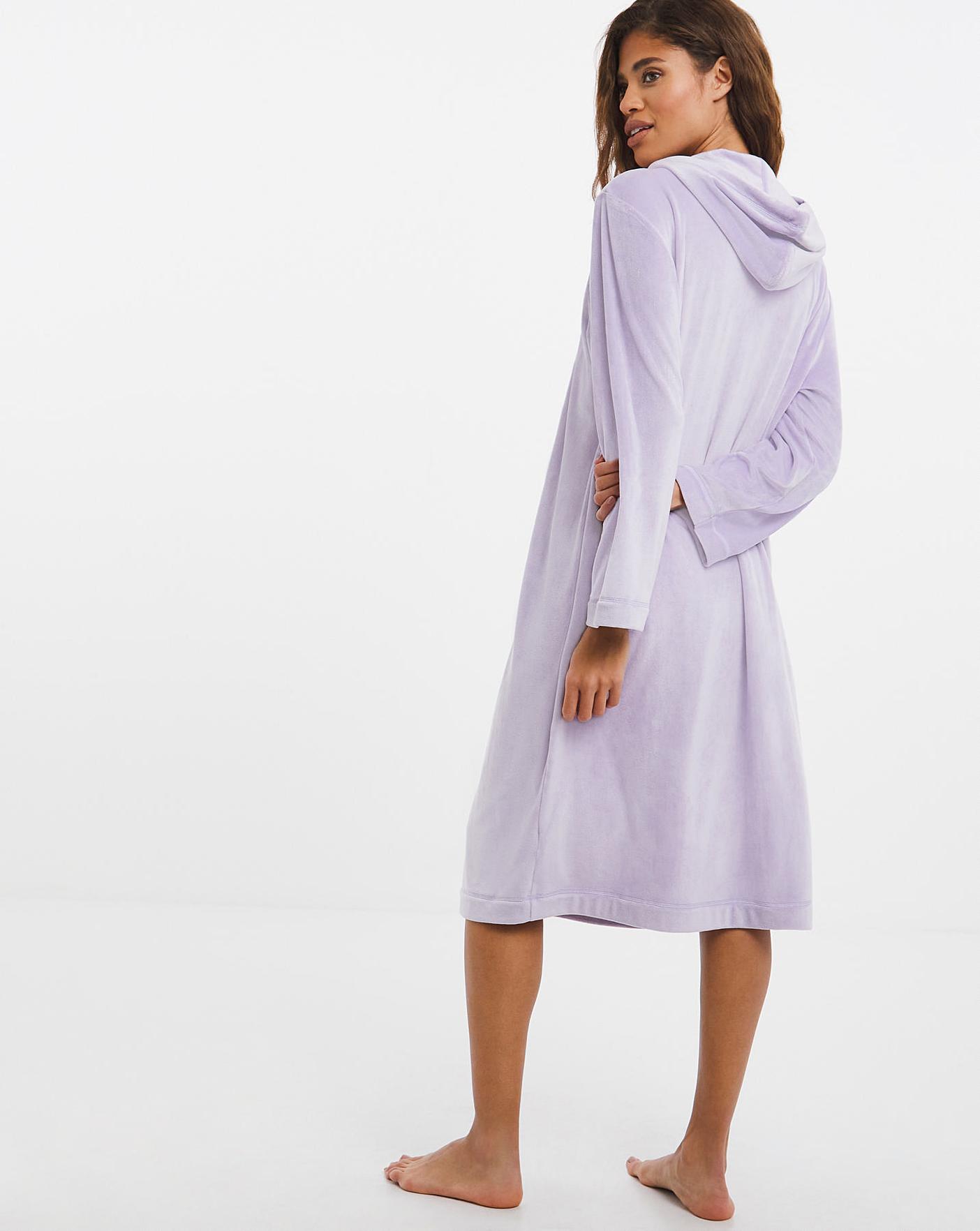 pretty secrets velour zip gown