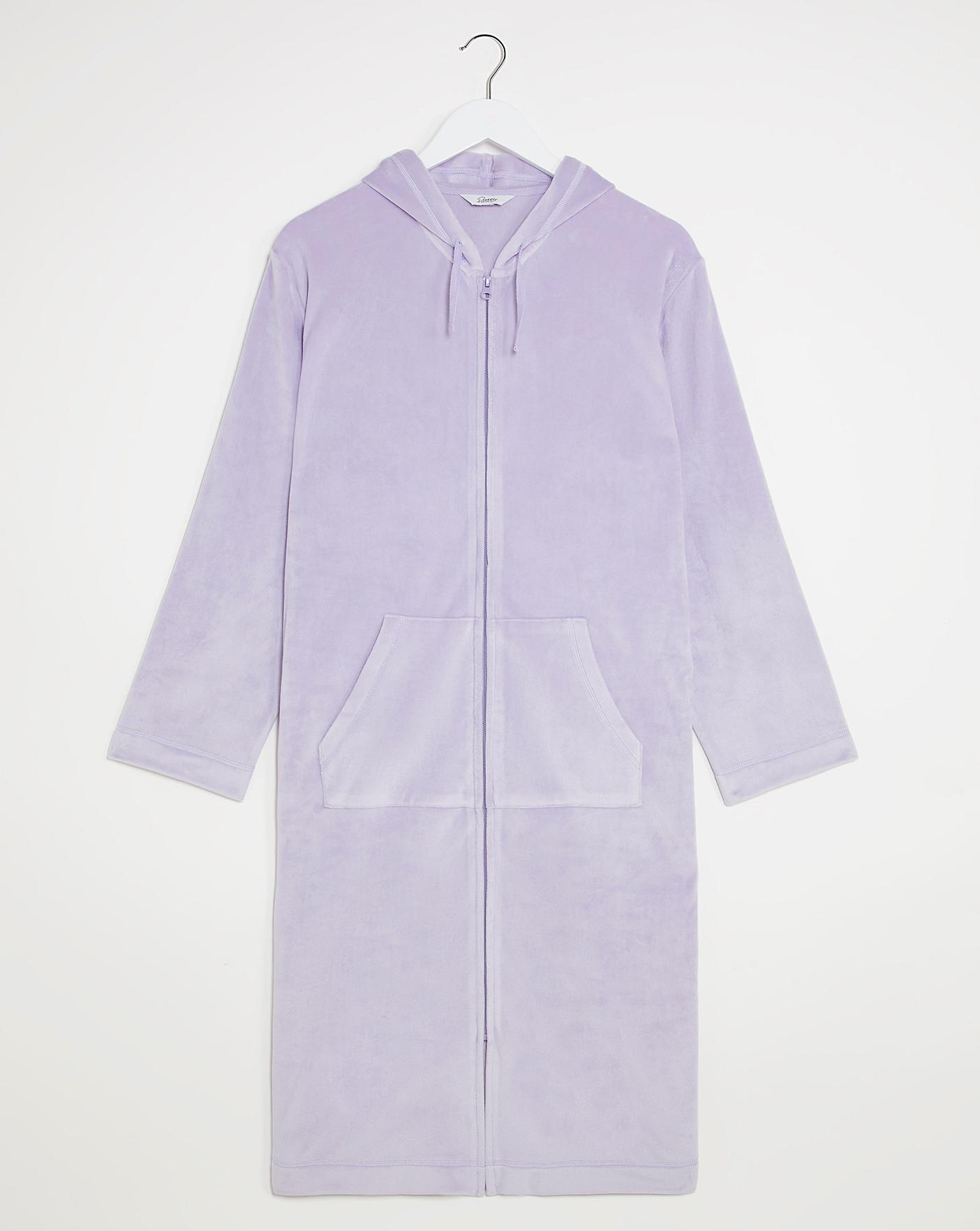pretty secrets velour zip gown