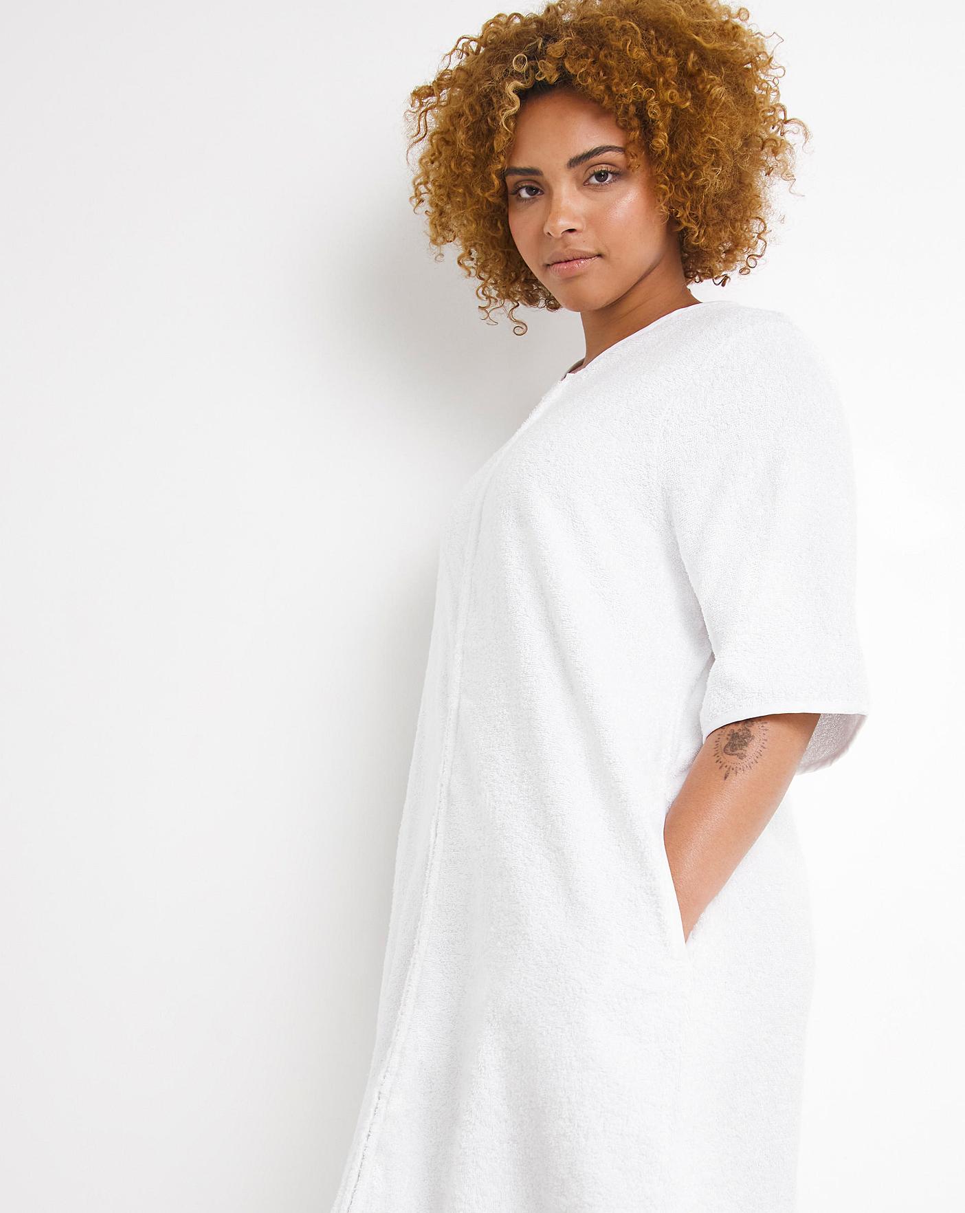 pretty secrets towelling zip gown