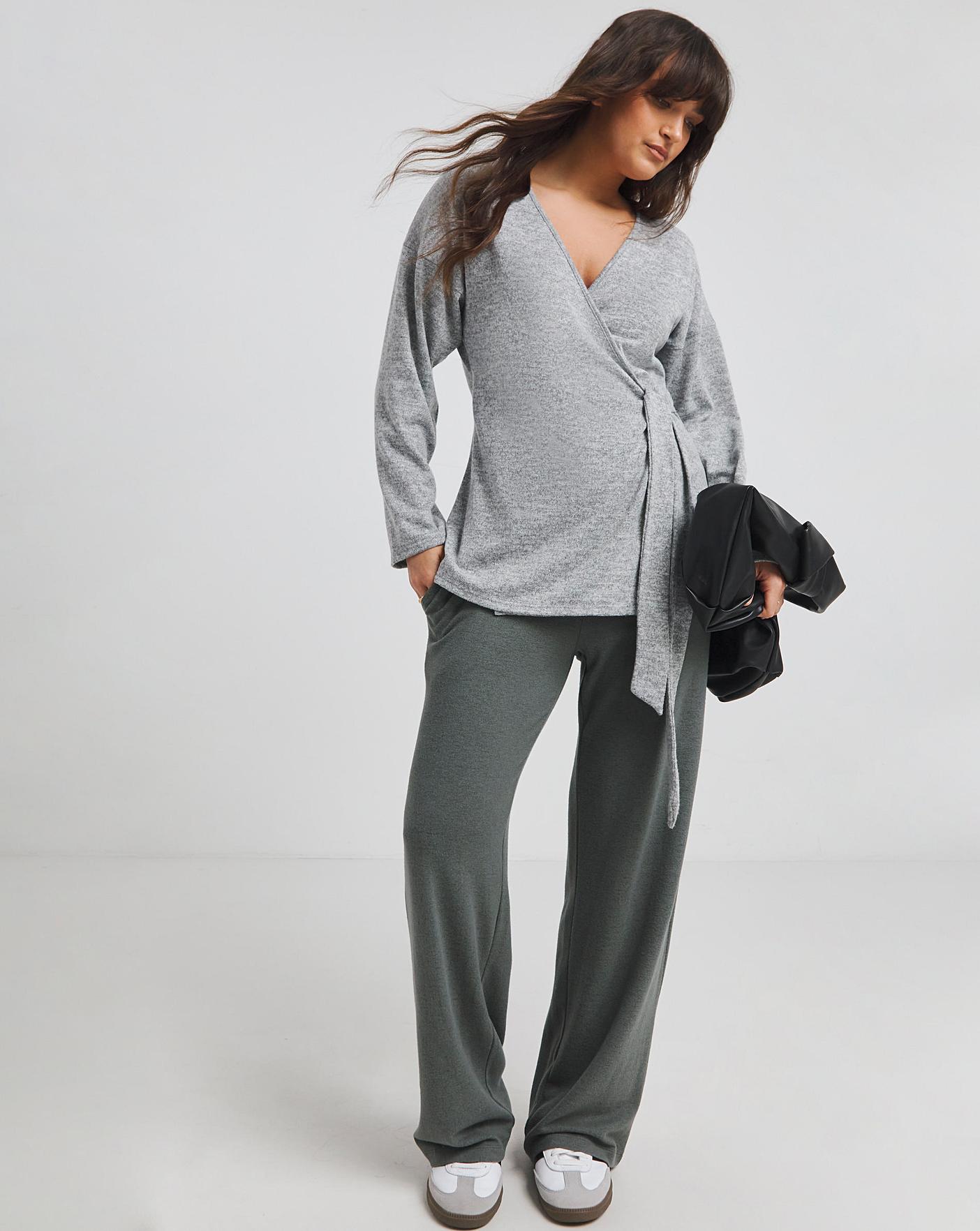 Grey wrap cardigan best sale