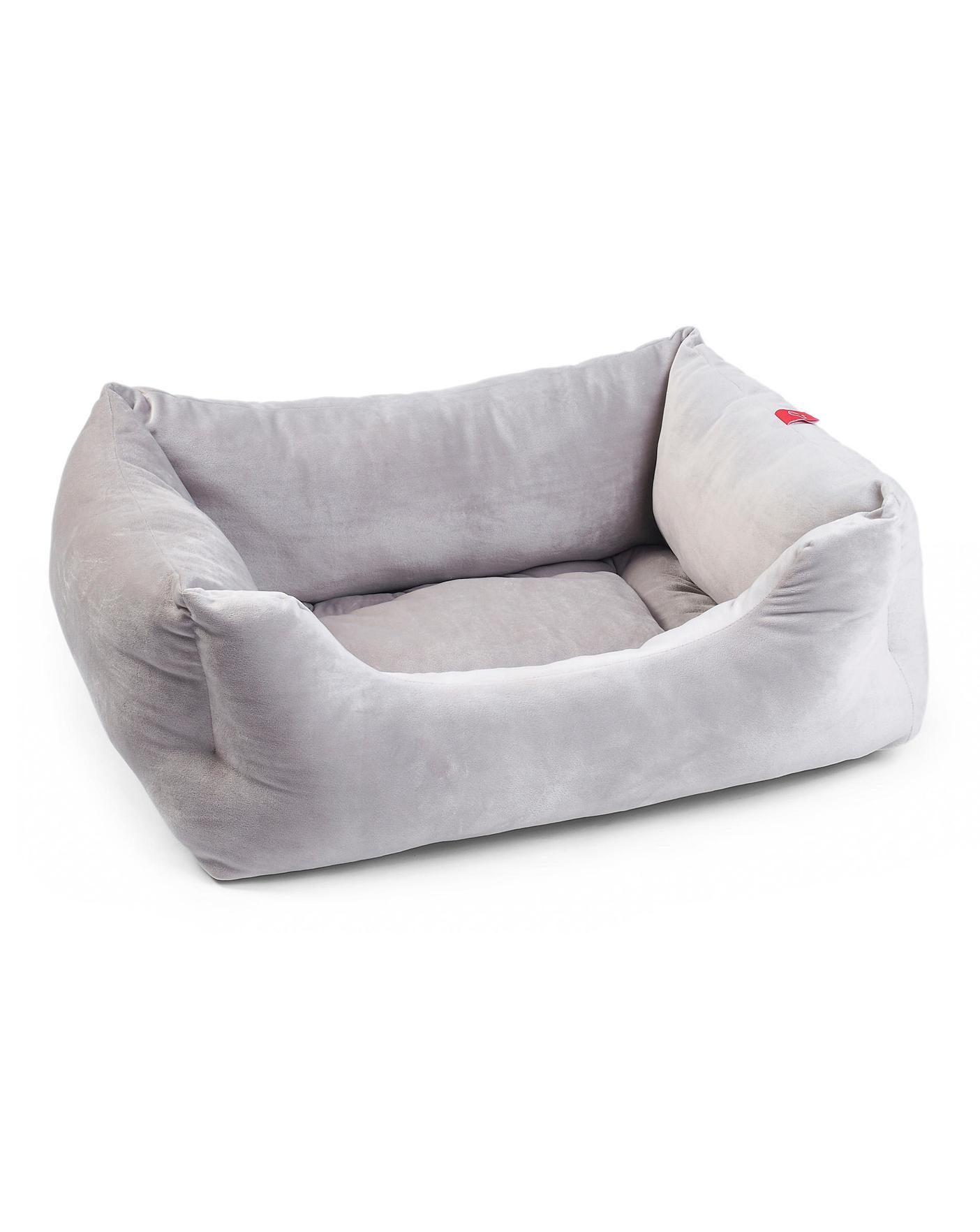 silver dog bed