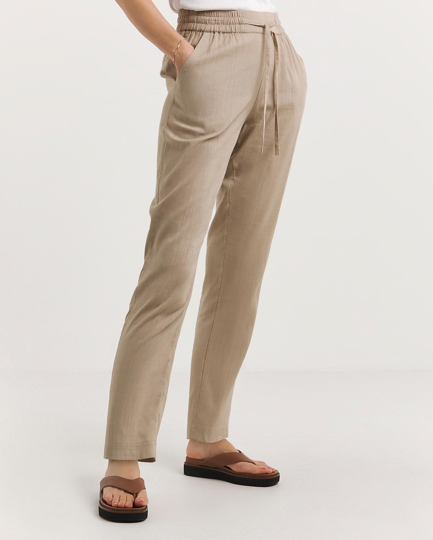 Olive Trouser Pants - High Rise Trousers - Linen Blend Trousers - Lulus