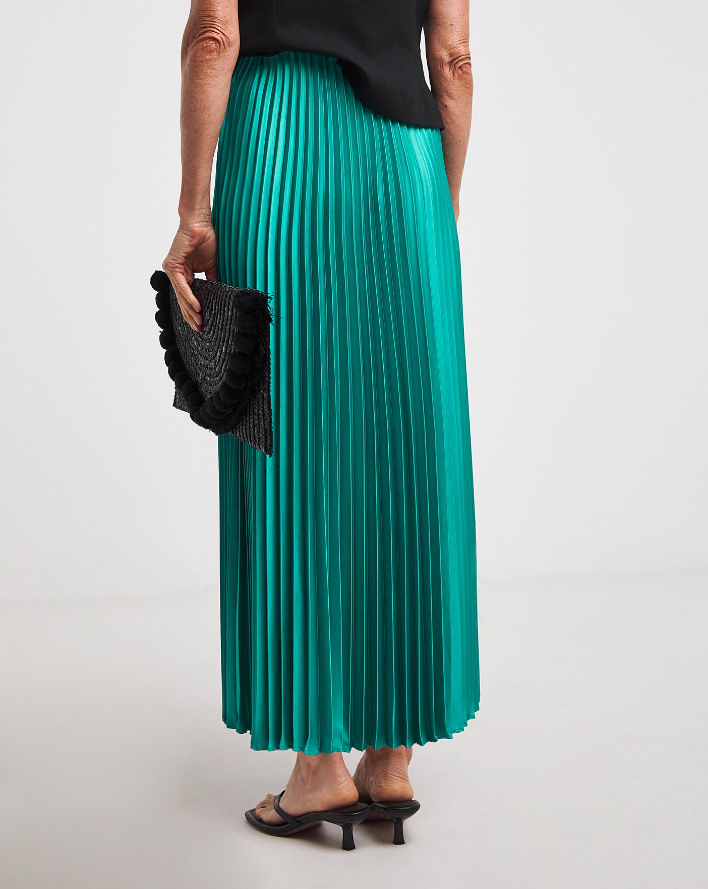 Blue Crinkle Satin Skirt | Ambrose Wilson