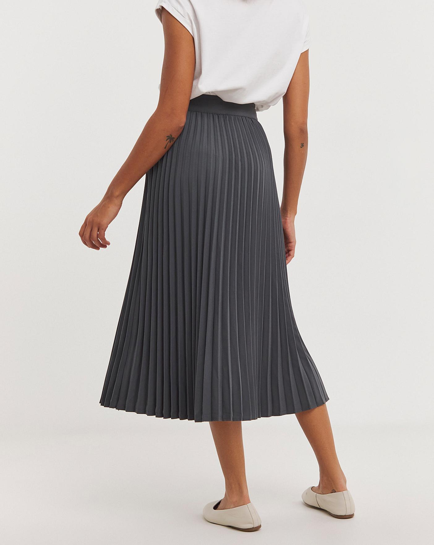 Pleated wrap maxi skirt best sale