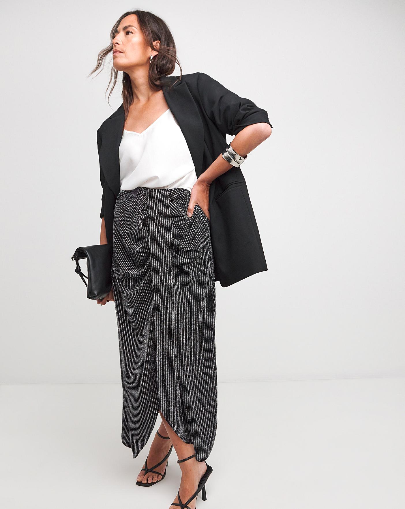 Flared Silver Skirt Aus Midi Skirt Silver Jersey Skirt Silver