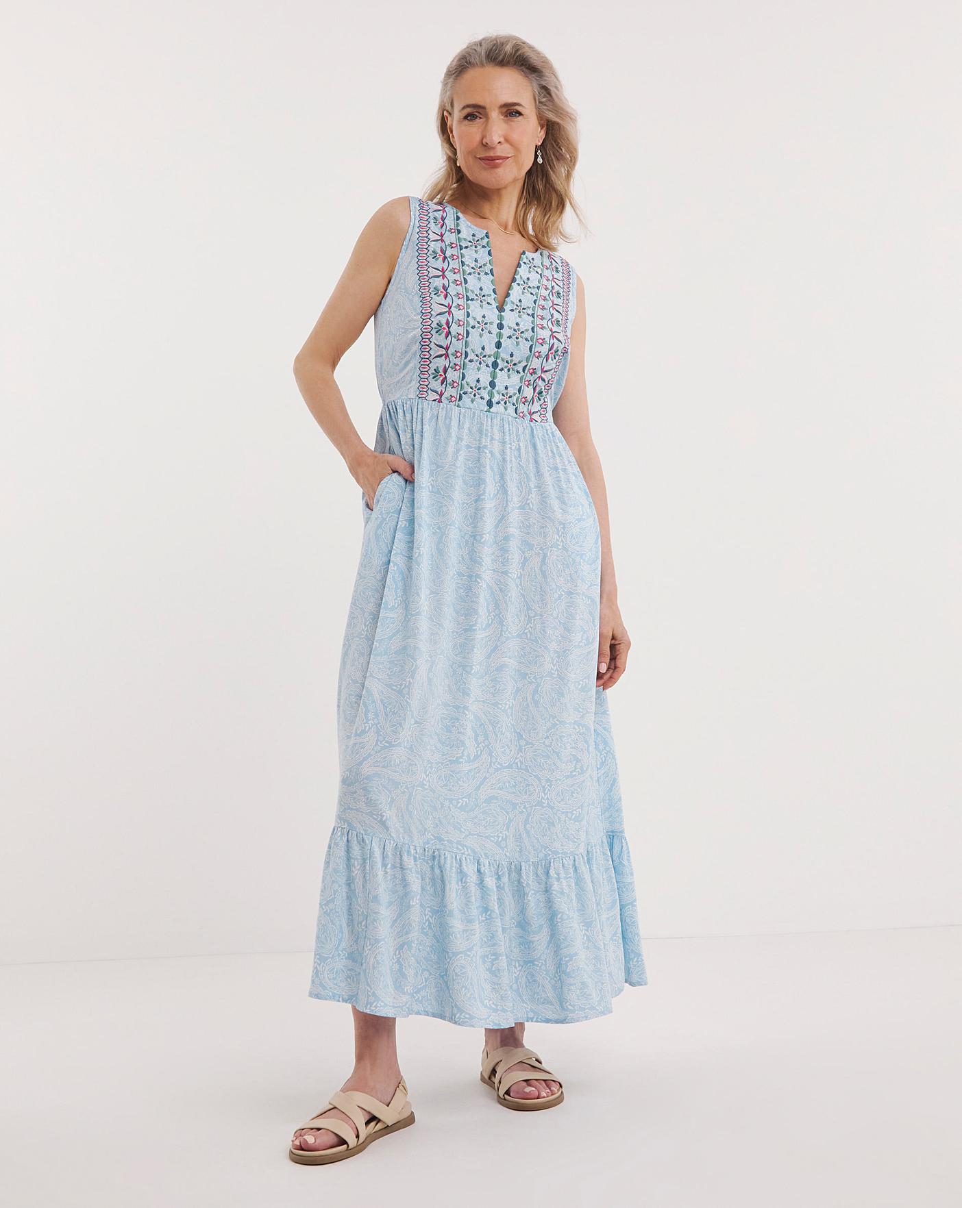 Julipa Embroidered Sleeveless Dress J D Williams