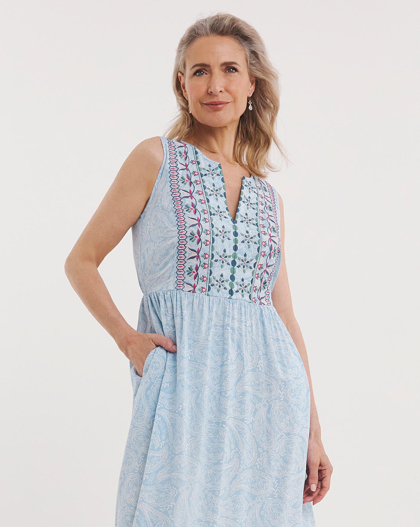 Julipa Embroidered Sleeveless Dress | J D Williams