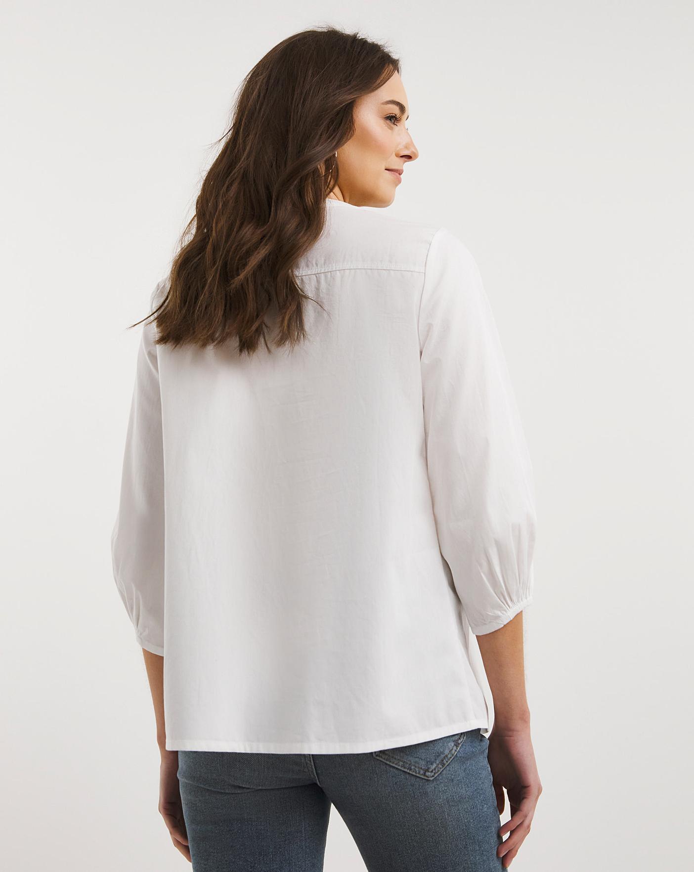 Julipa Embroidered Frill Blouse | J D Williams