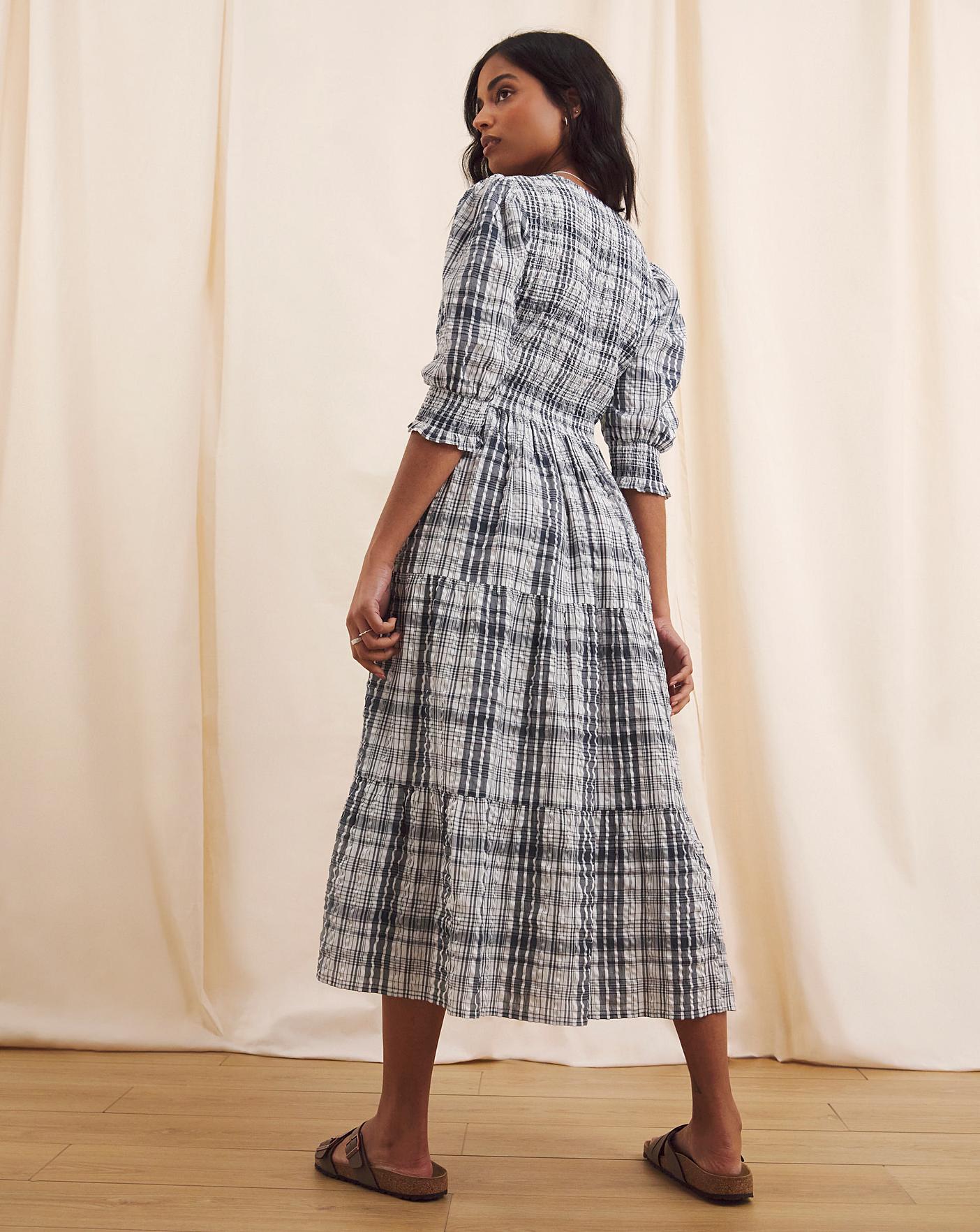 Midi hotsell checked dress