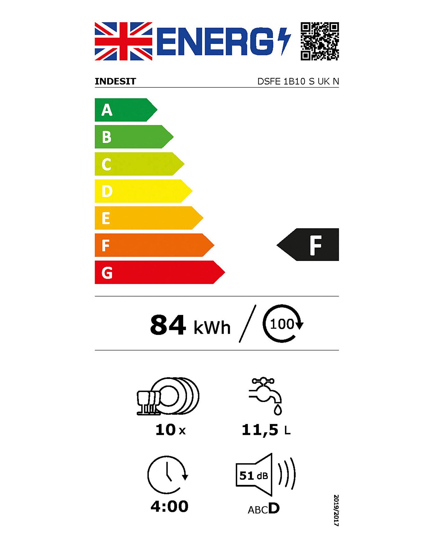 Indesit DSFE 1B10 S UK N Dishwasher J D Williams