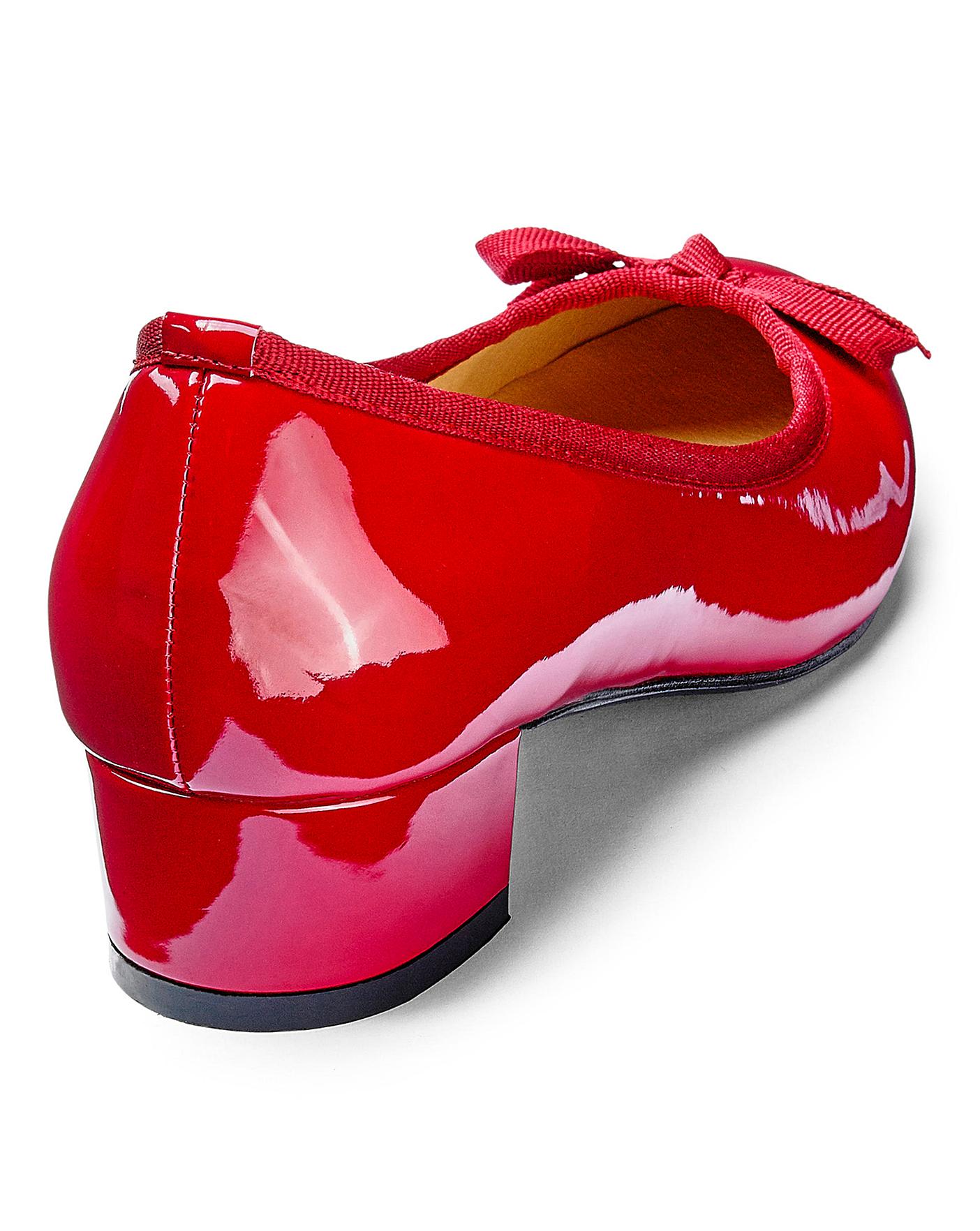 Heavenly Soles Heeled Ballerinas E Fit Crazy Clearance