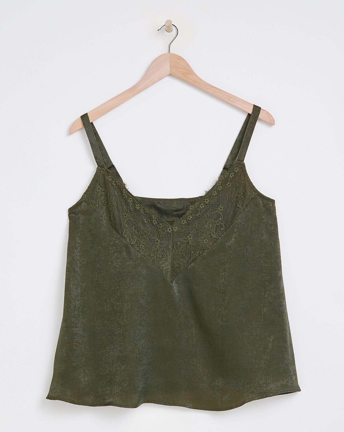 Khaki Lace Cami Fashion World