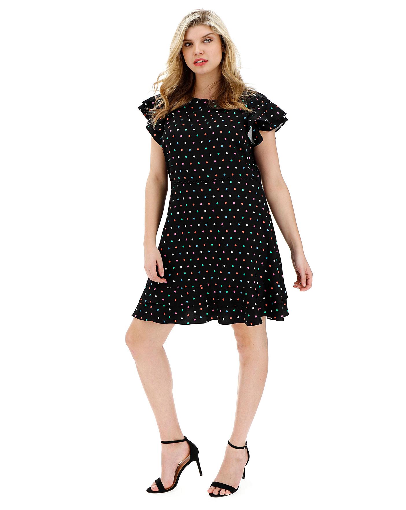 oasis spot skater dress