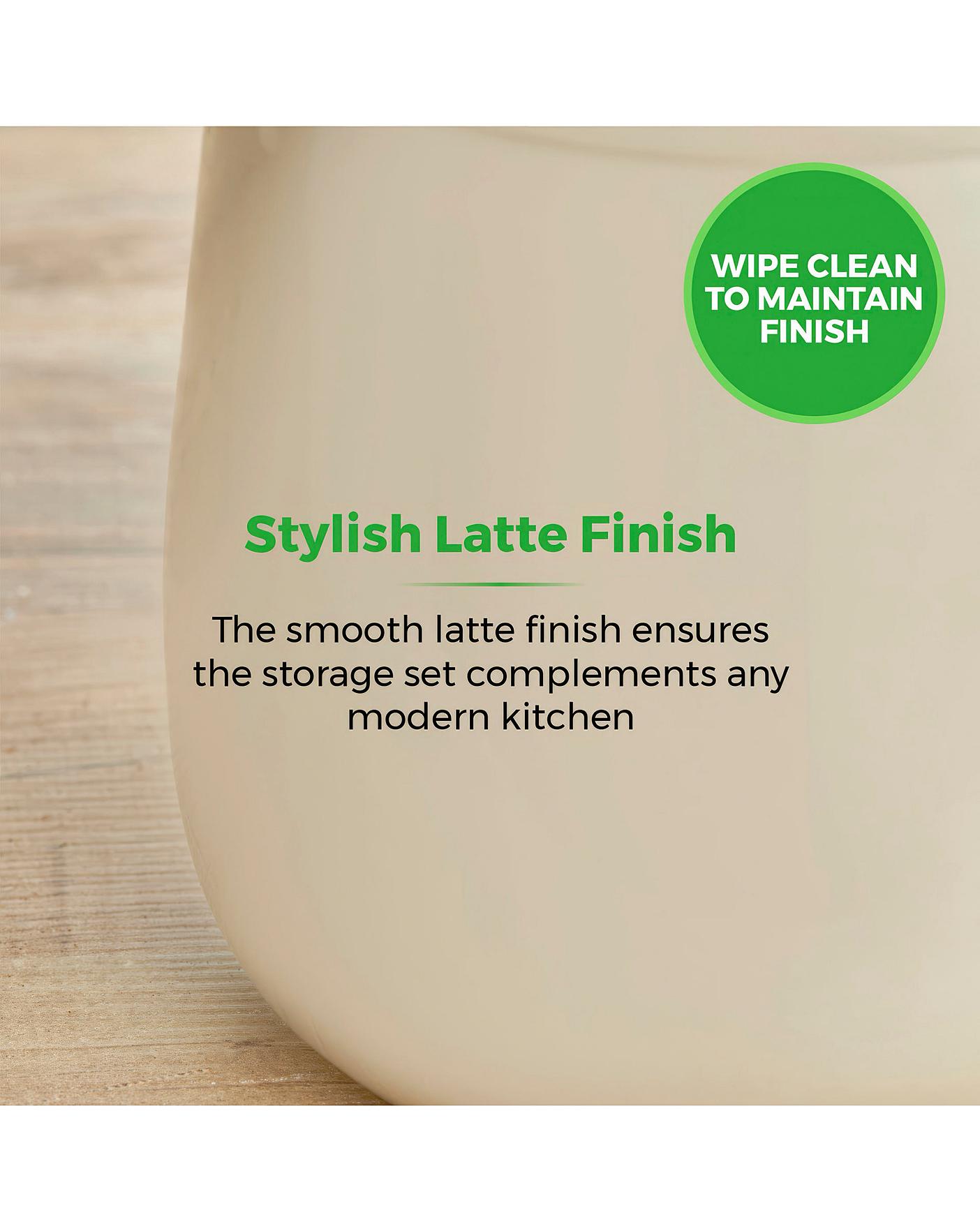 Tower 5 Piece Storage Set Latte Home Essentials