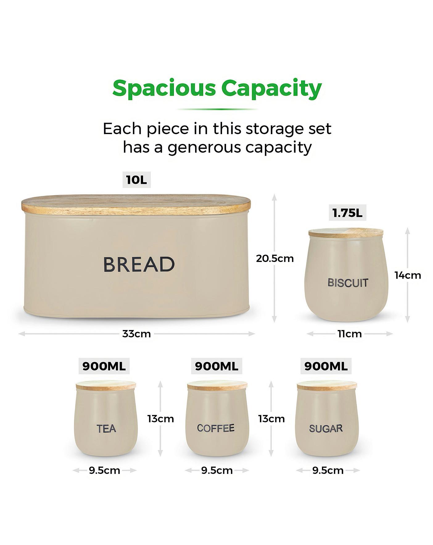 Tower 5 Piece Storage Set Latte Home Essentials