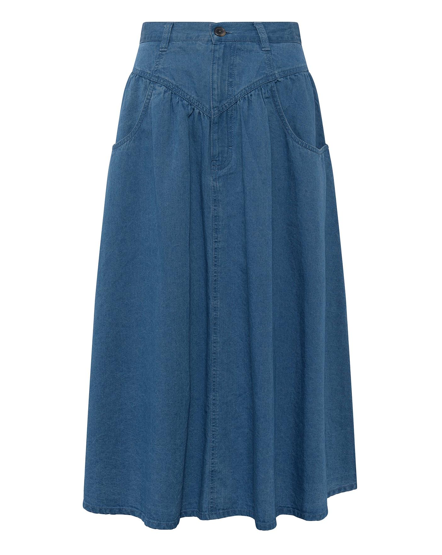 French Connection Chambray Denim Skirt | J D Williams