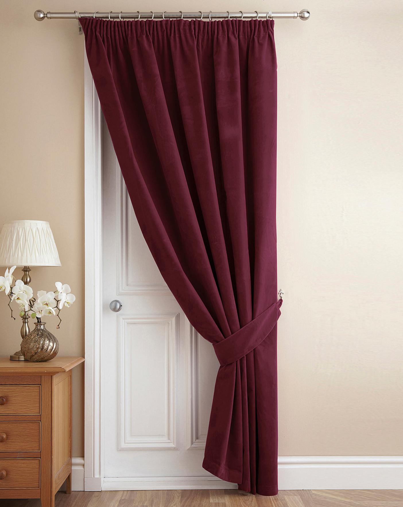 Thermal Velour Fully Lined Door Curtain | House of Bath