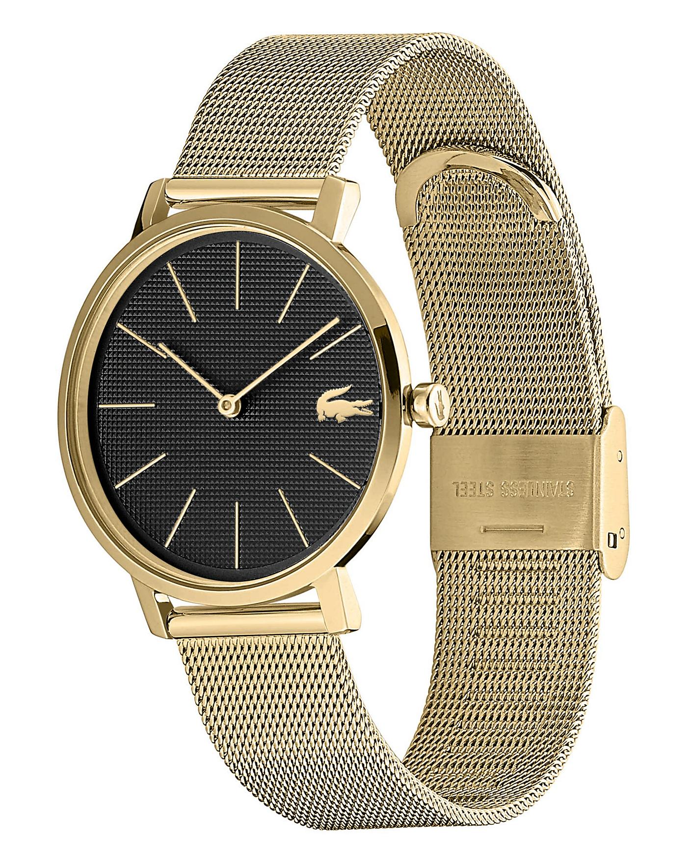 lacoste gold watch mens