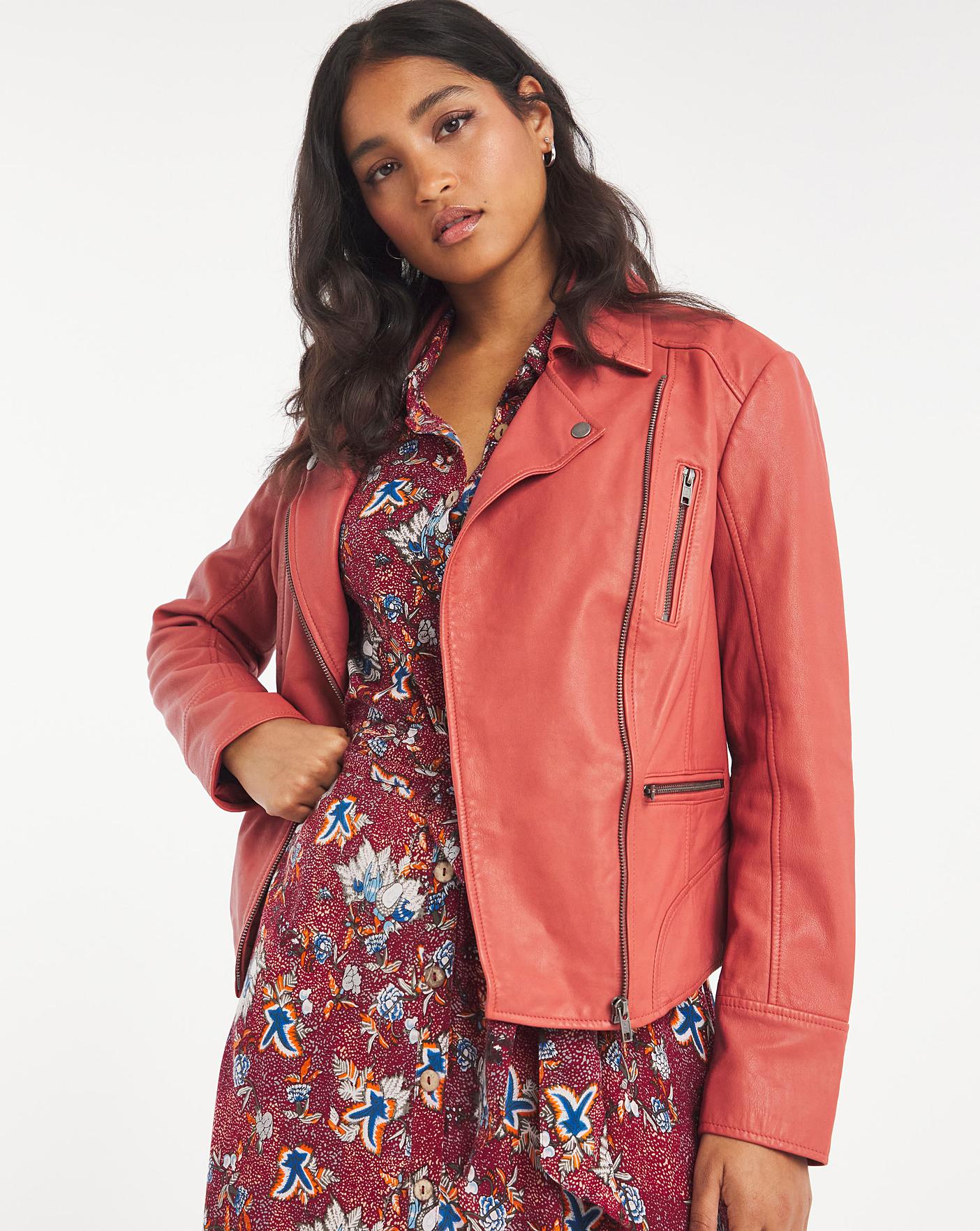 joe browns leather biker jacket