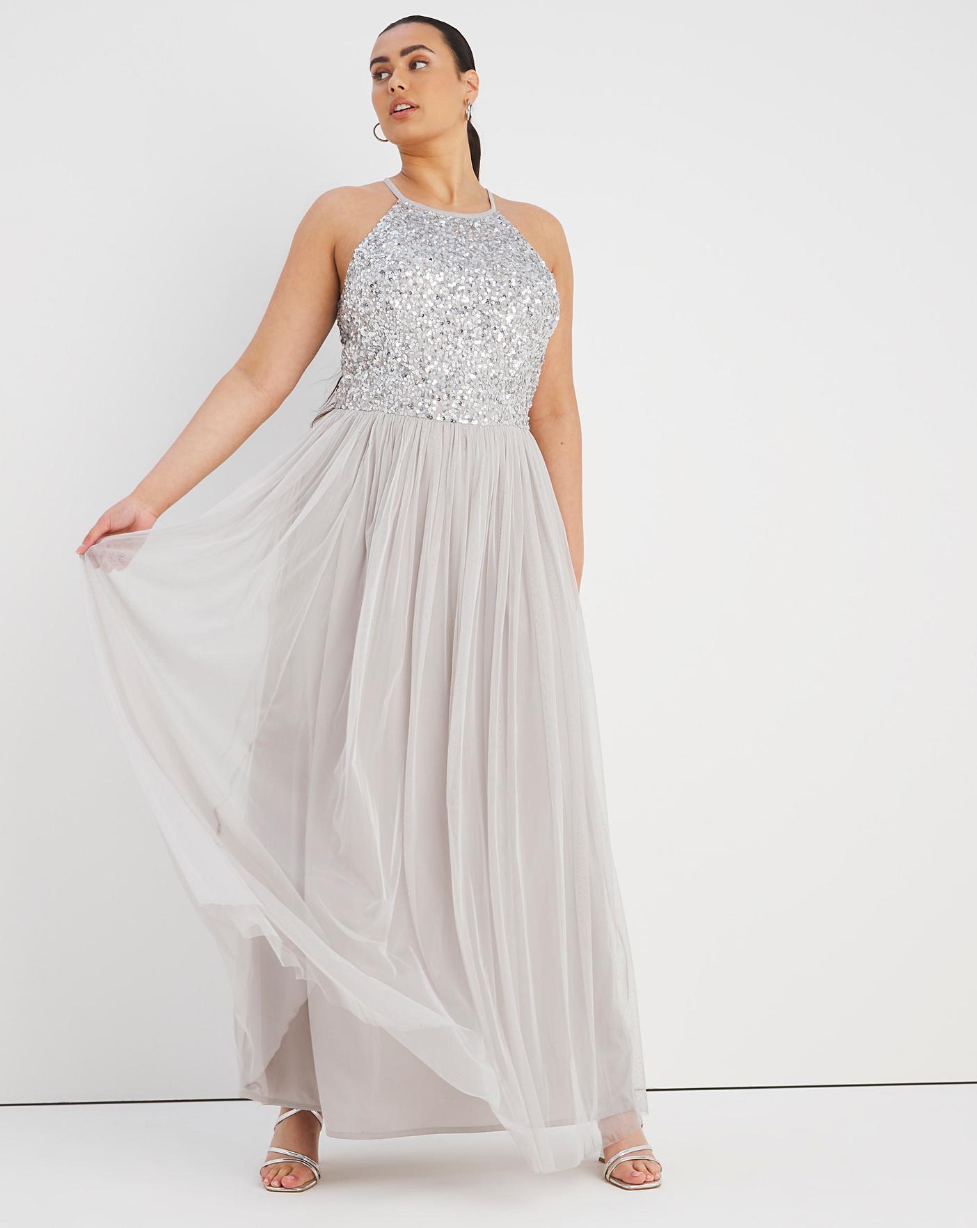 Maya Curve Embellished Maxi Dress 