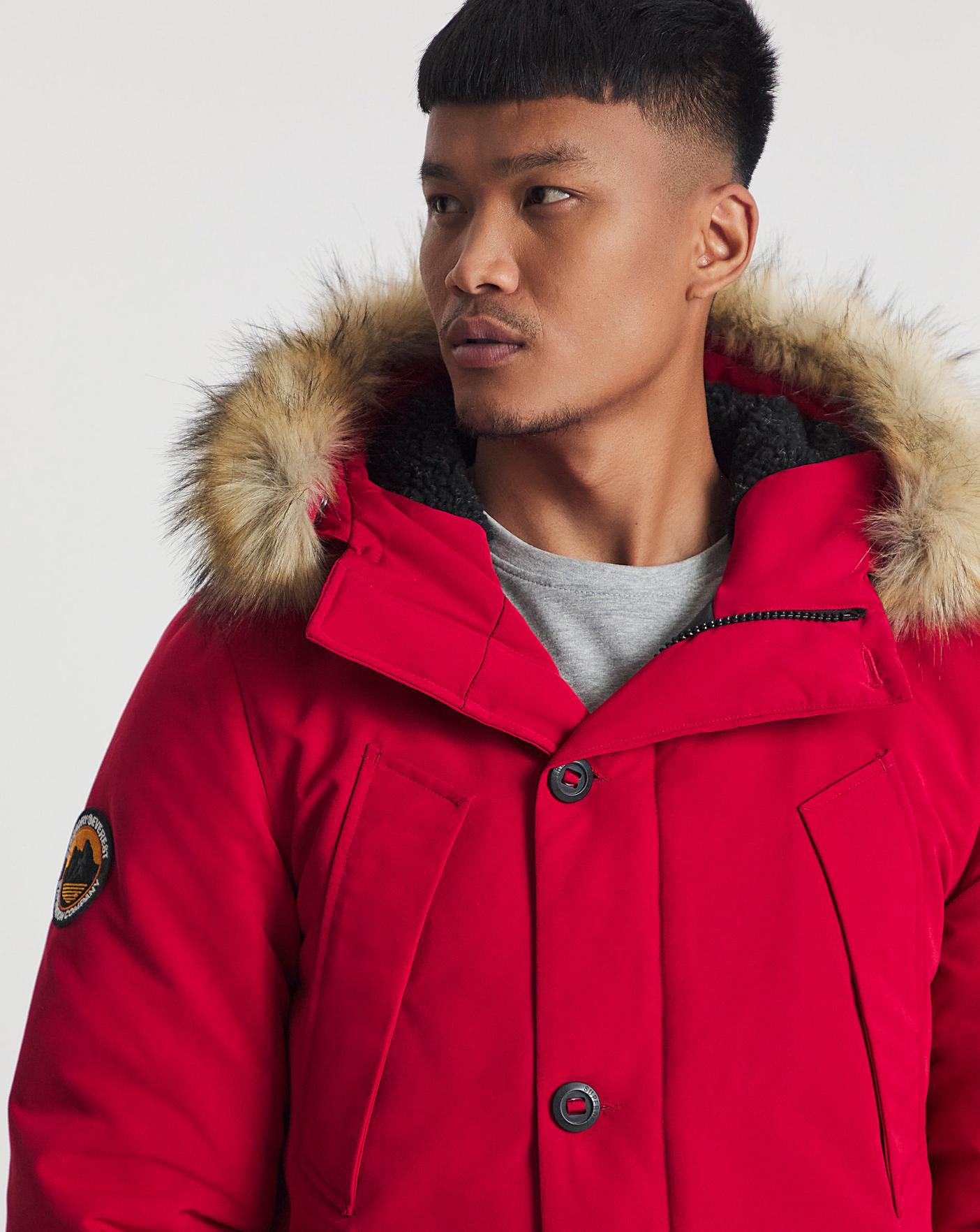 superdry everest parka red