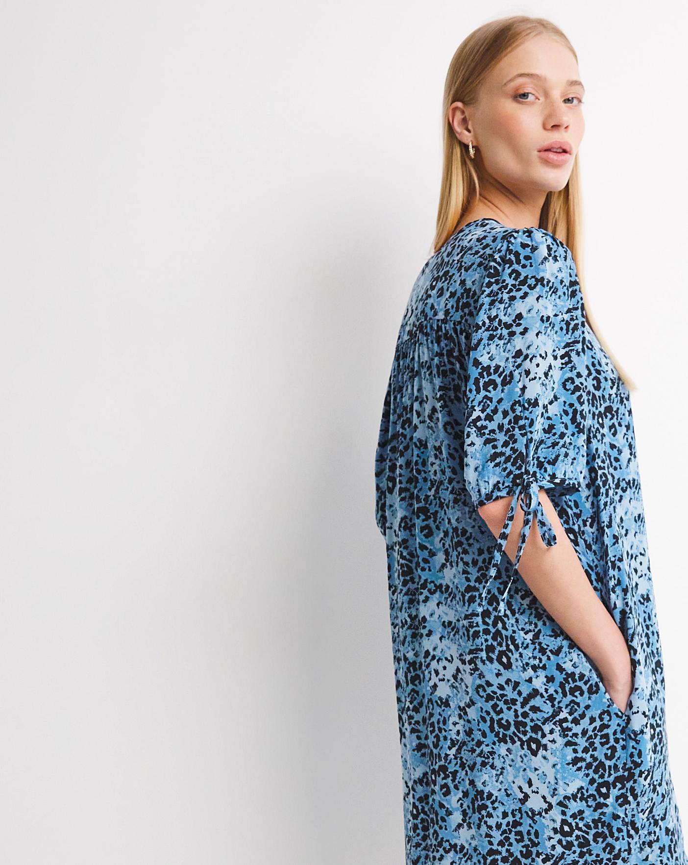 Whistles Hyena Spot Print Ruffle Dress J D Williams