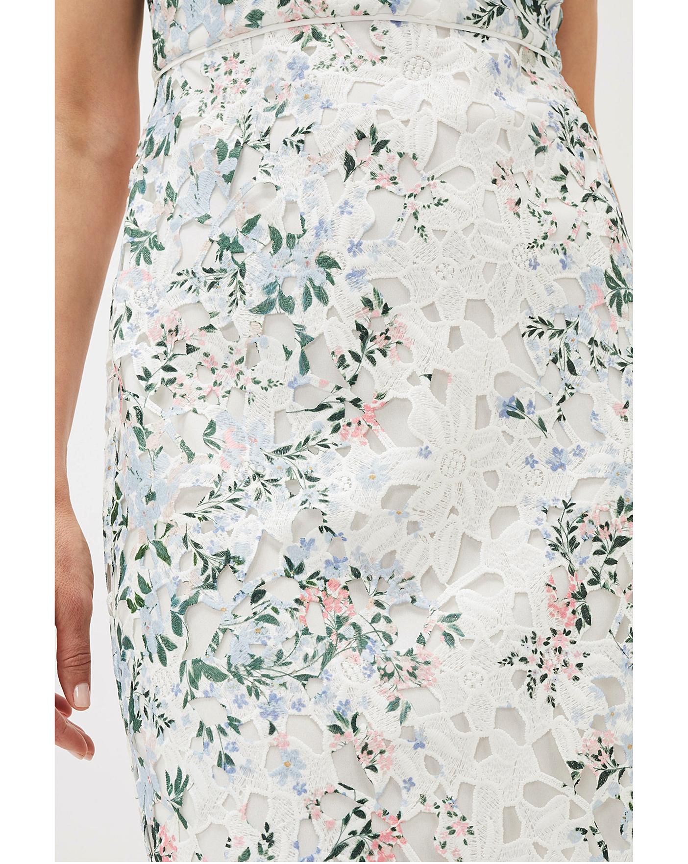 Phase Eight Franky Printed Lace Dress 