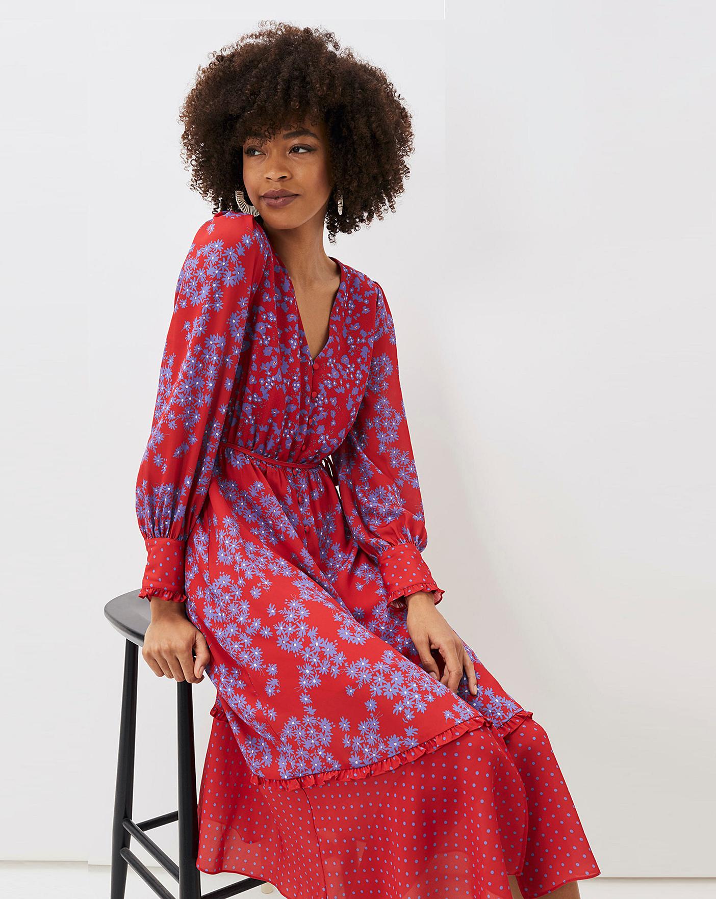 Phase Eight Zahara Flower & Spot Dress