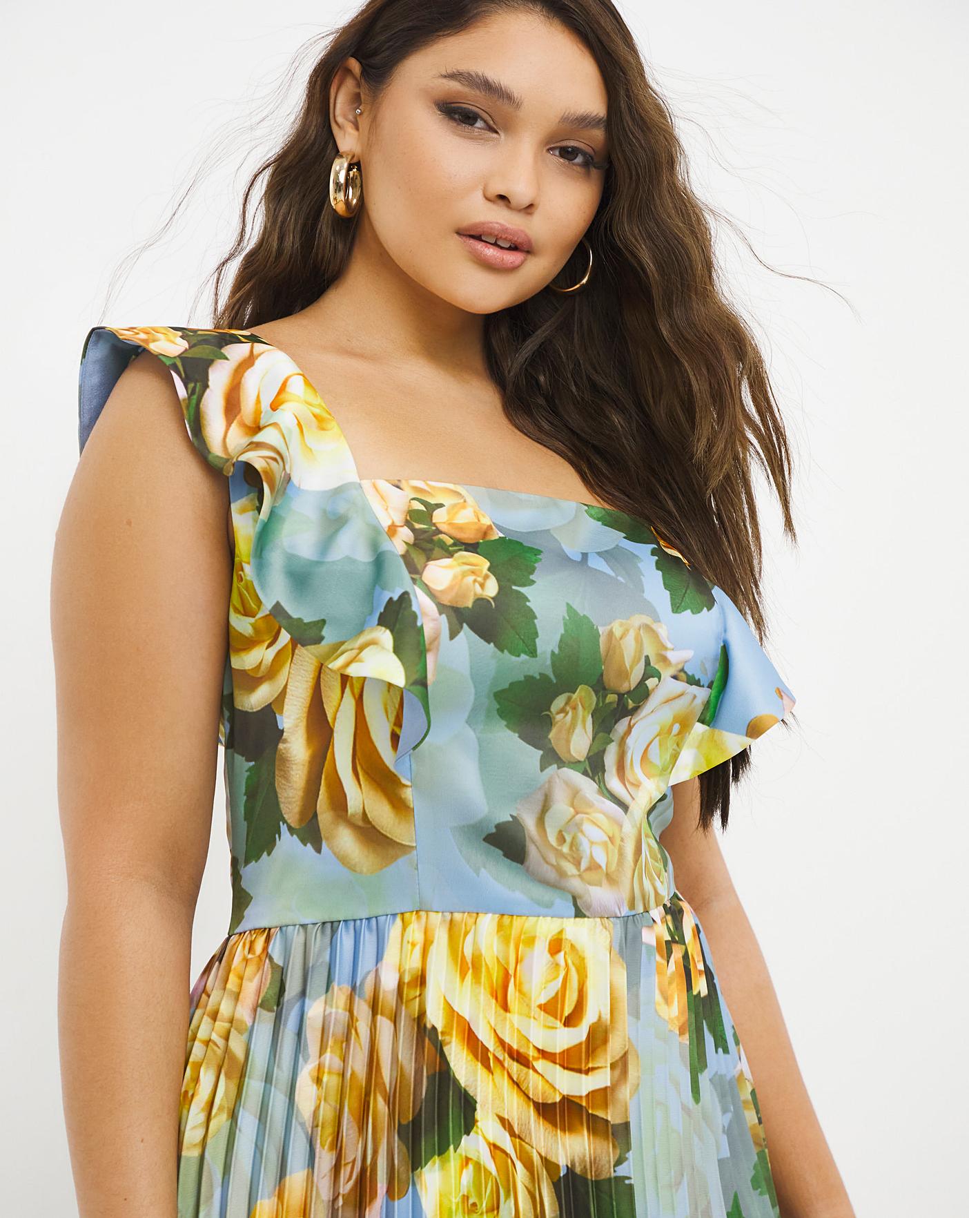 Chi chi floral shop print midi dress