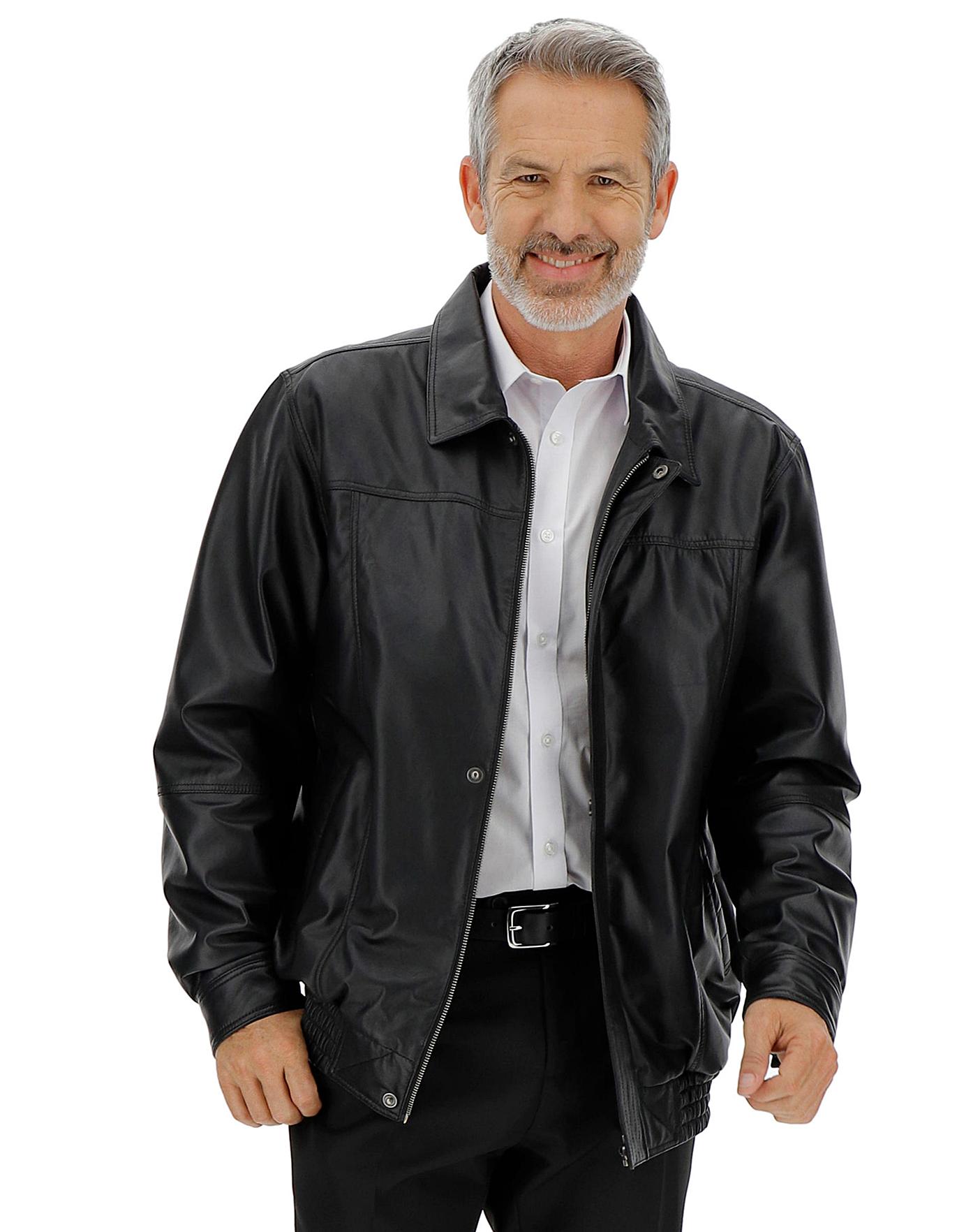 Leather Blouson Jacket | Premier Man