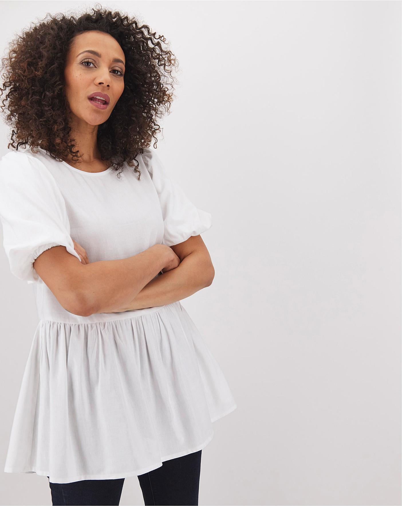 white smock top