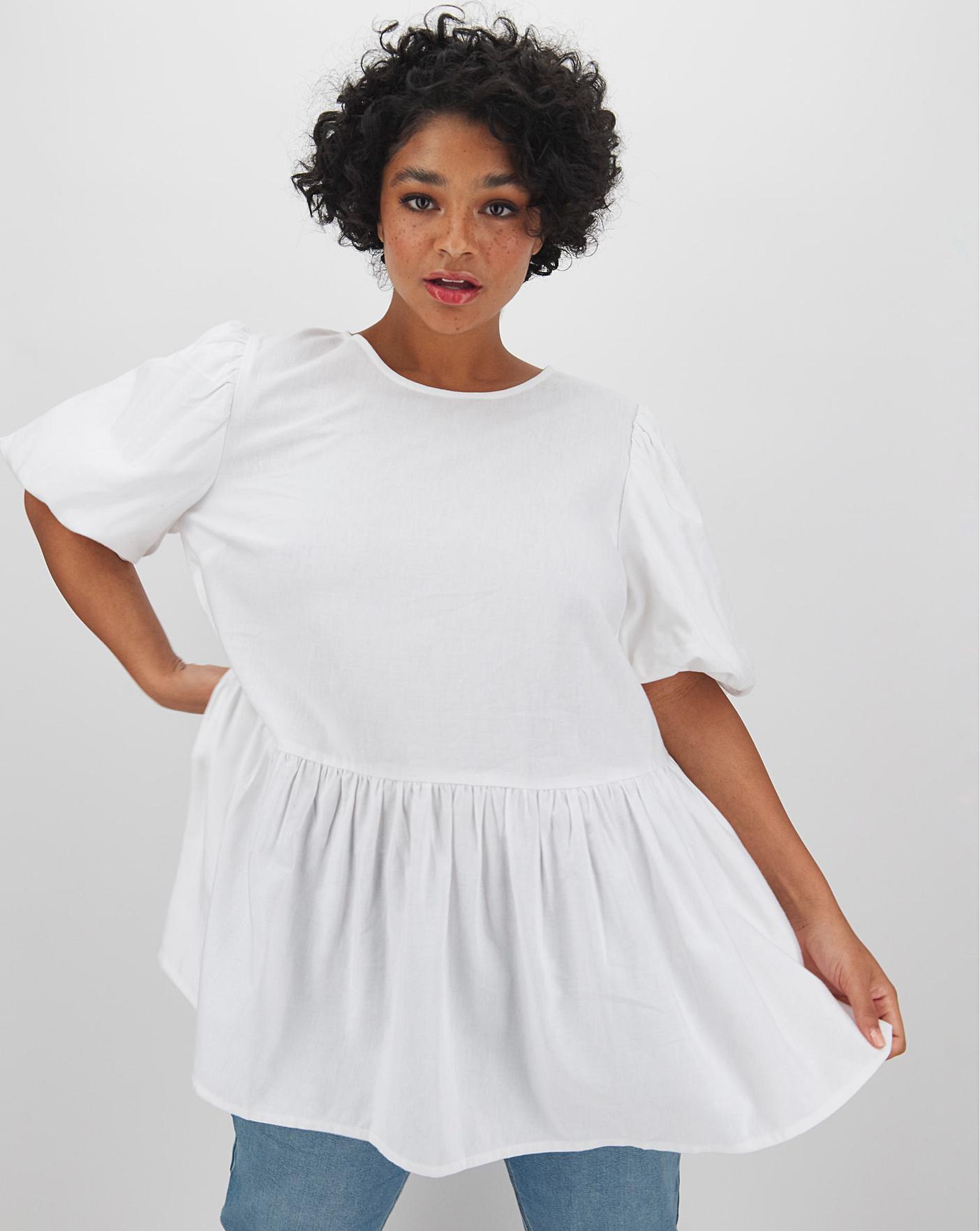 white smock top