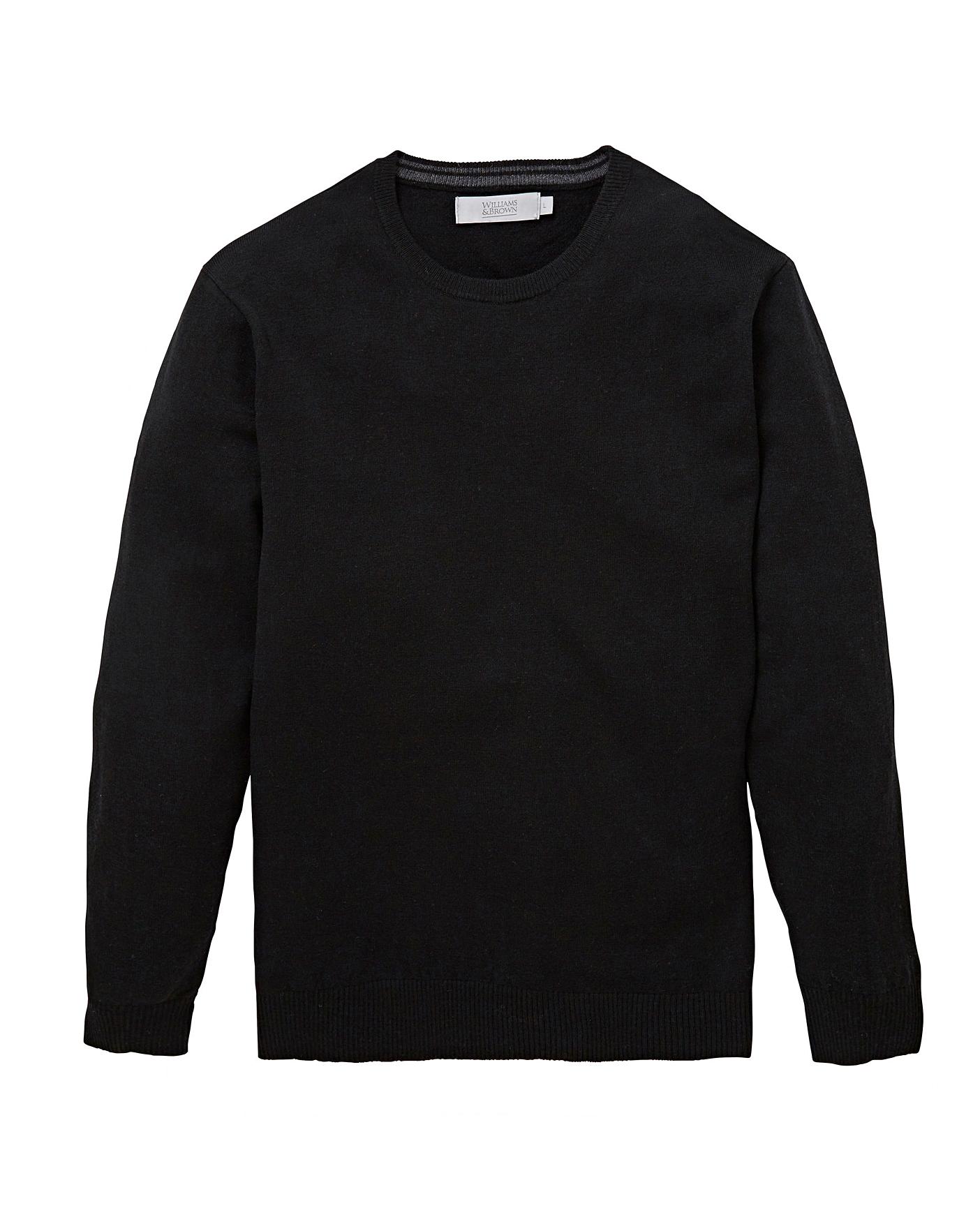 black jumper crew neck