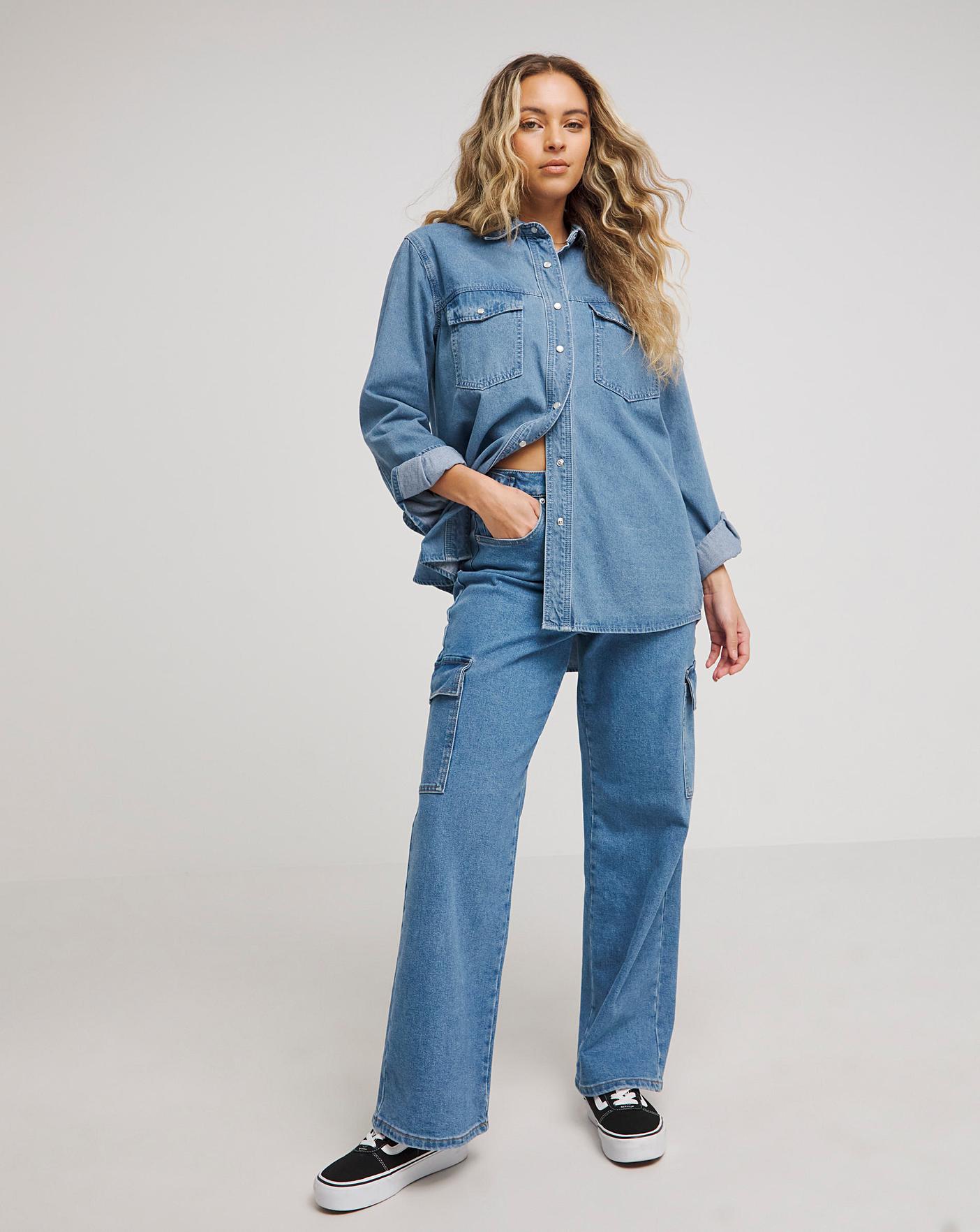 Blue Loose Fit Denim Shirt | Fashion World