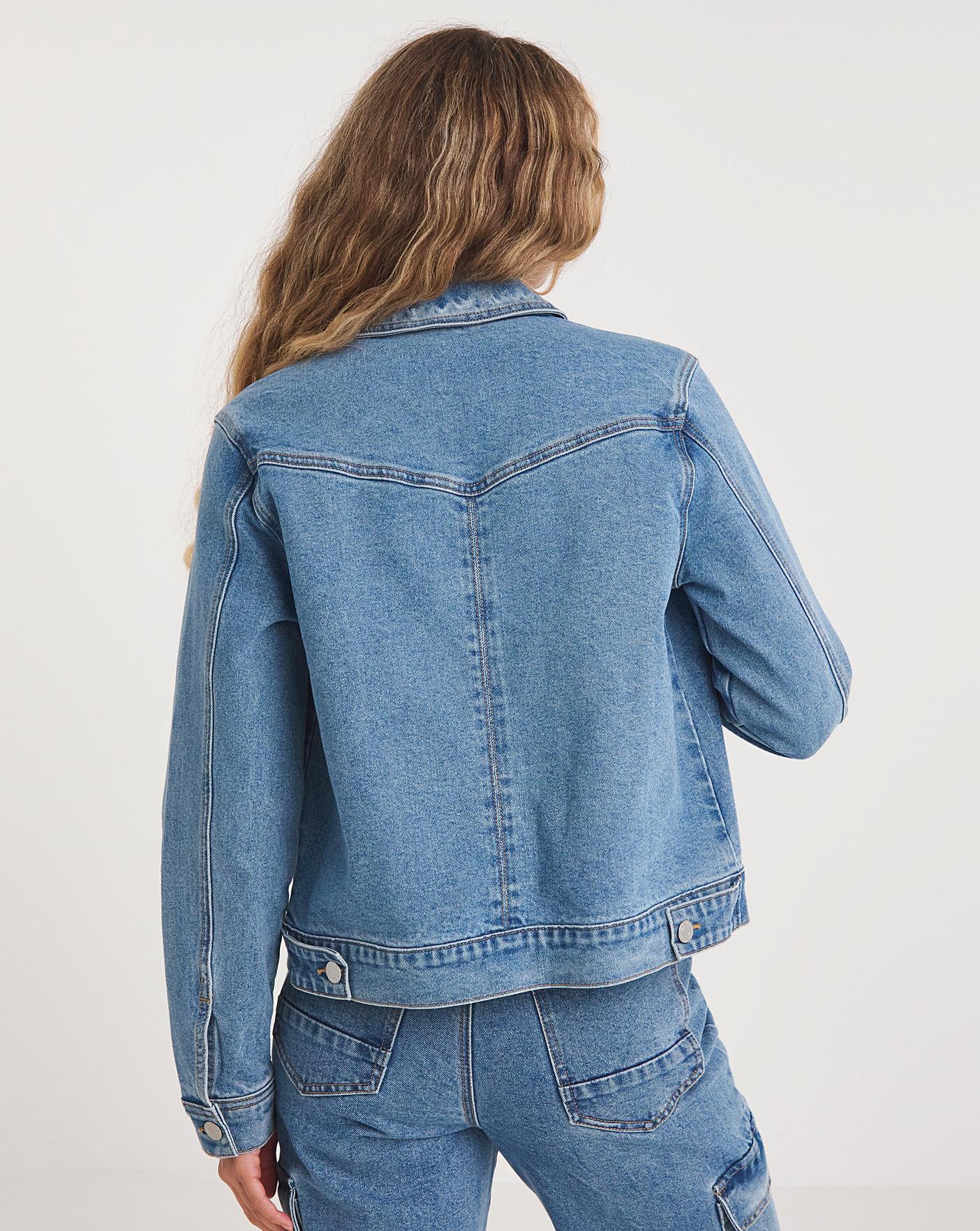 Long boyfriend hotsell denim jacket